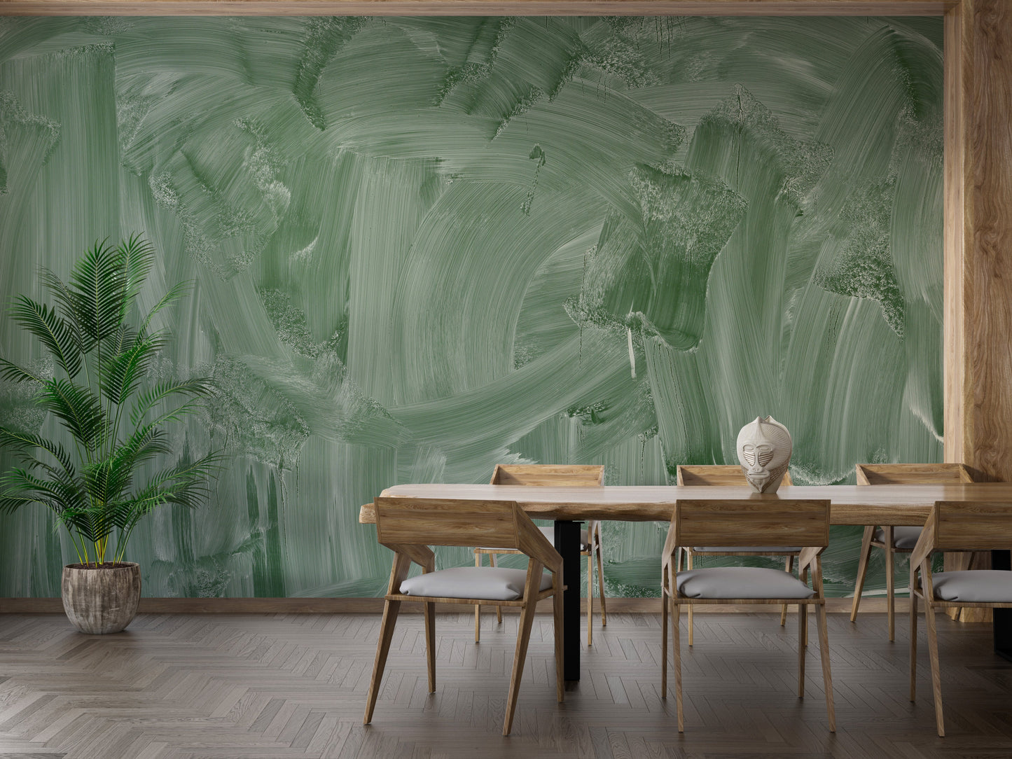 Smudge Green Board Wallpaper Mural - Giffywalls