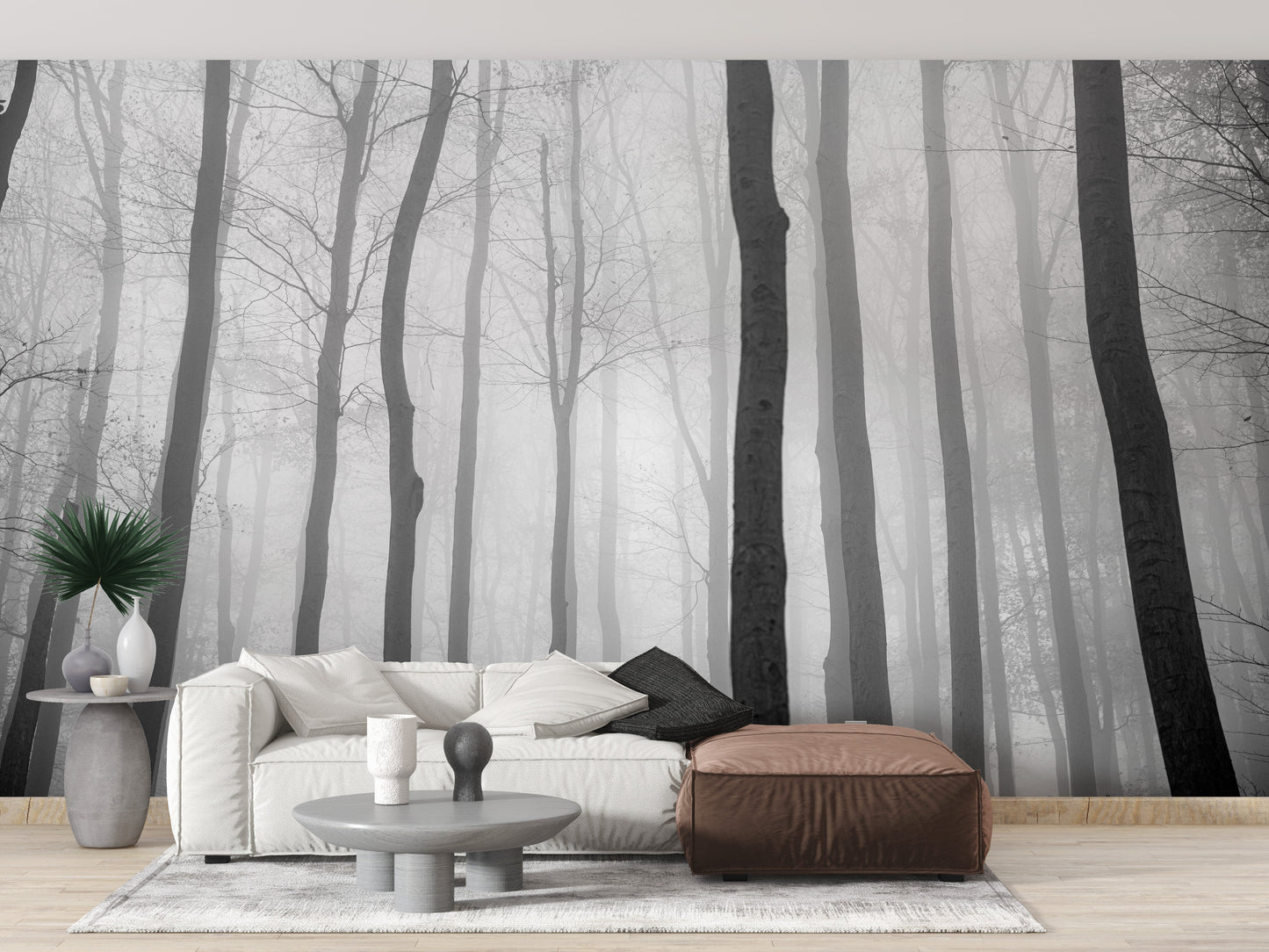 Foggy Day Halloween Jungle View Wallpaper Mural - Giffywalls