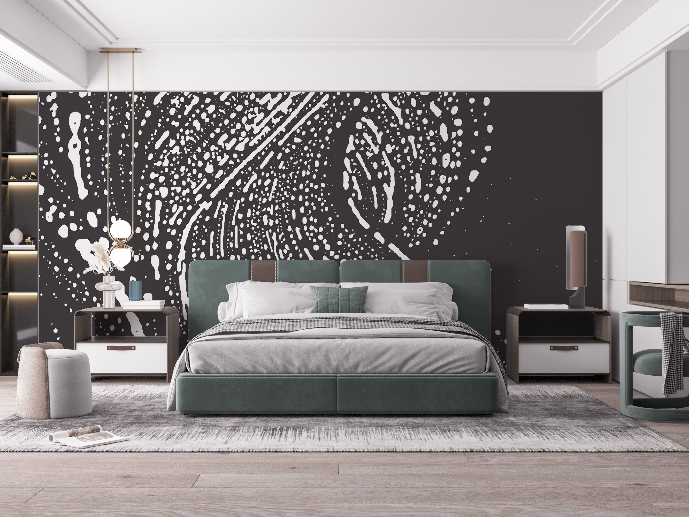 Grey Grunge Effect Artistic Wallpaper Mural - Giffywalls