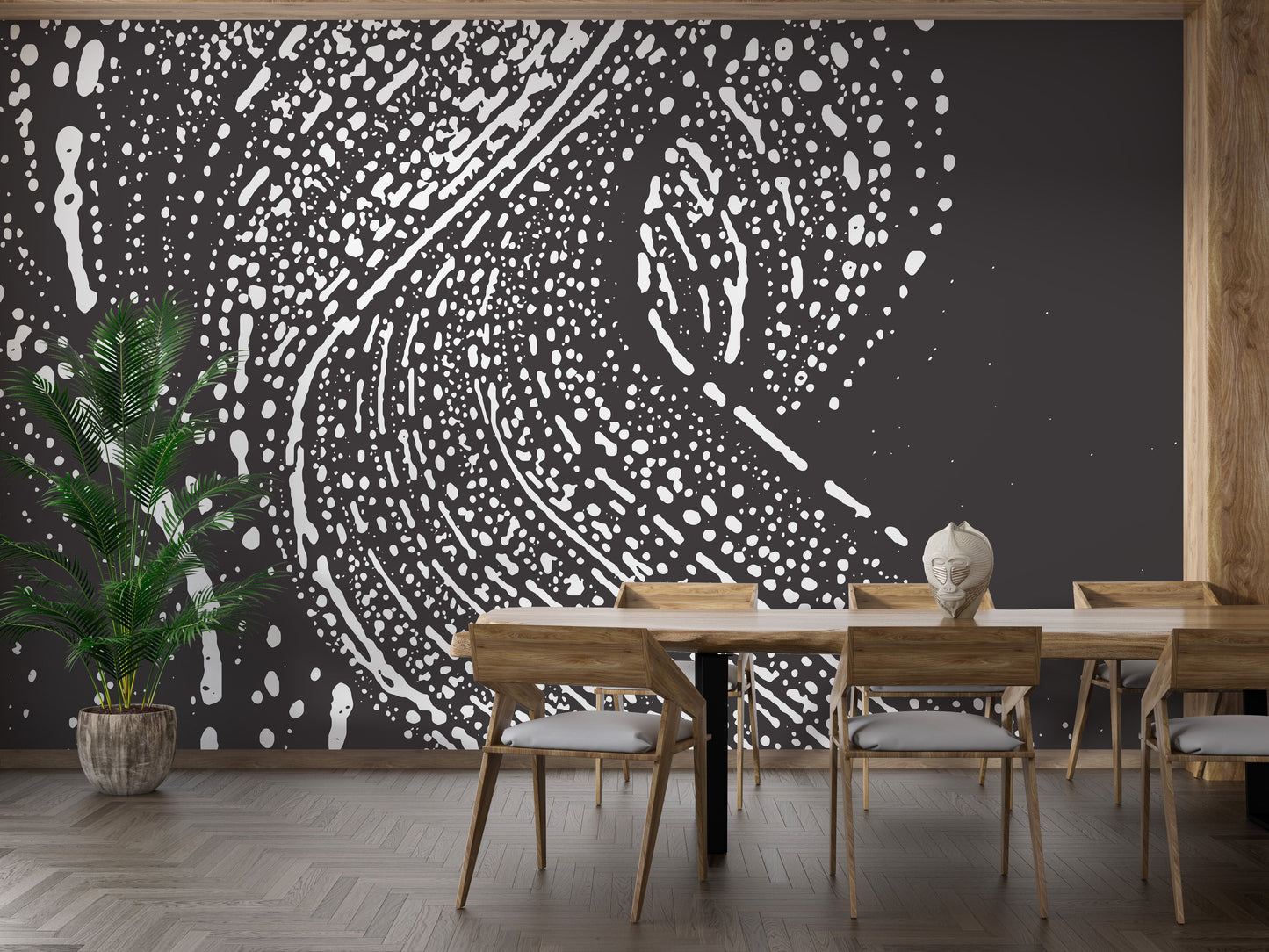 Grey Grunge Effect Artistic Wallpaper Mural - Giffywalls