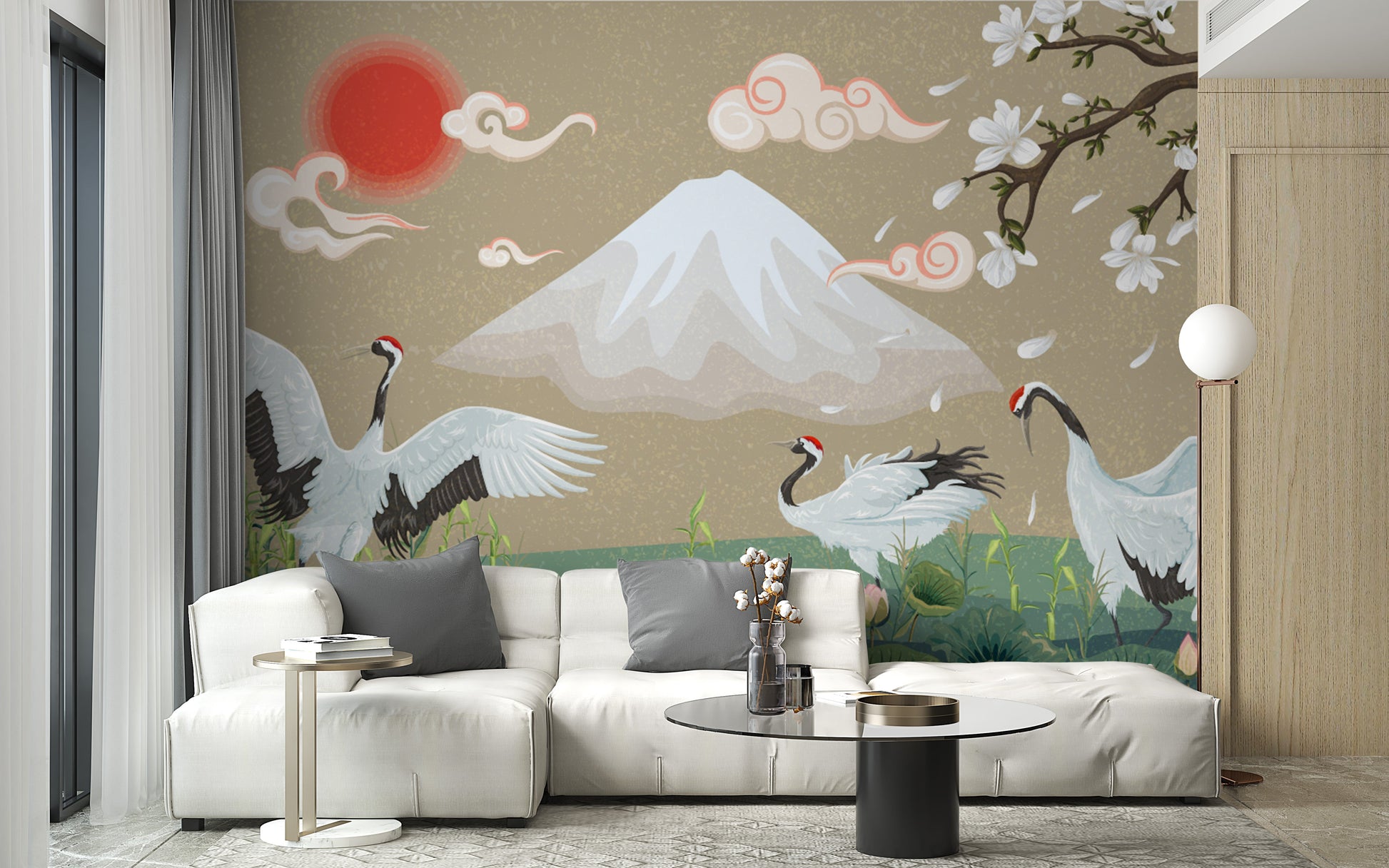 Spring Time Mountainous Wallpaper Mural - Giffywalls