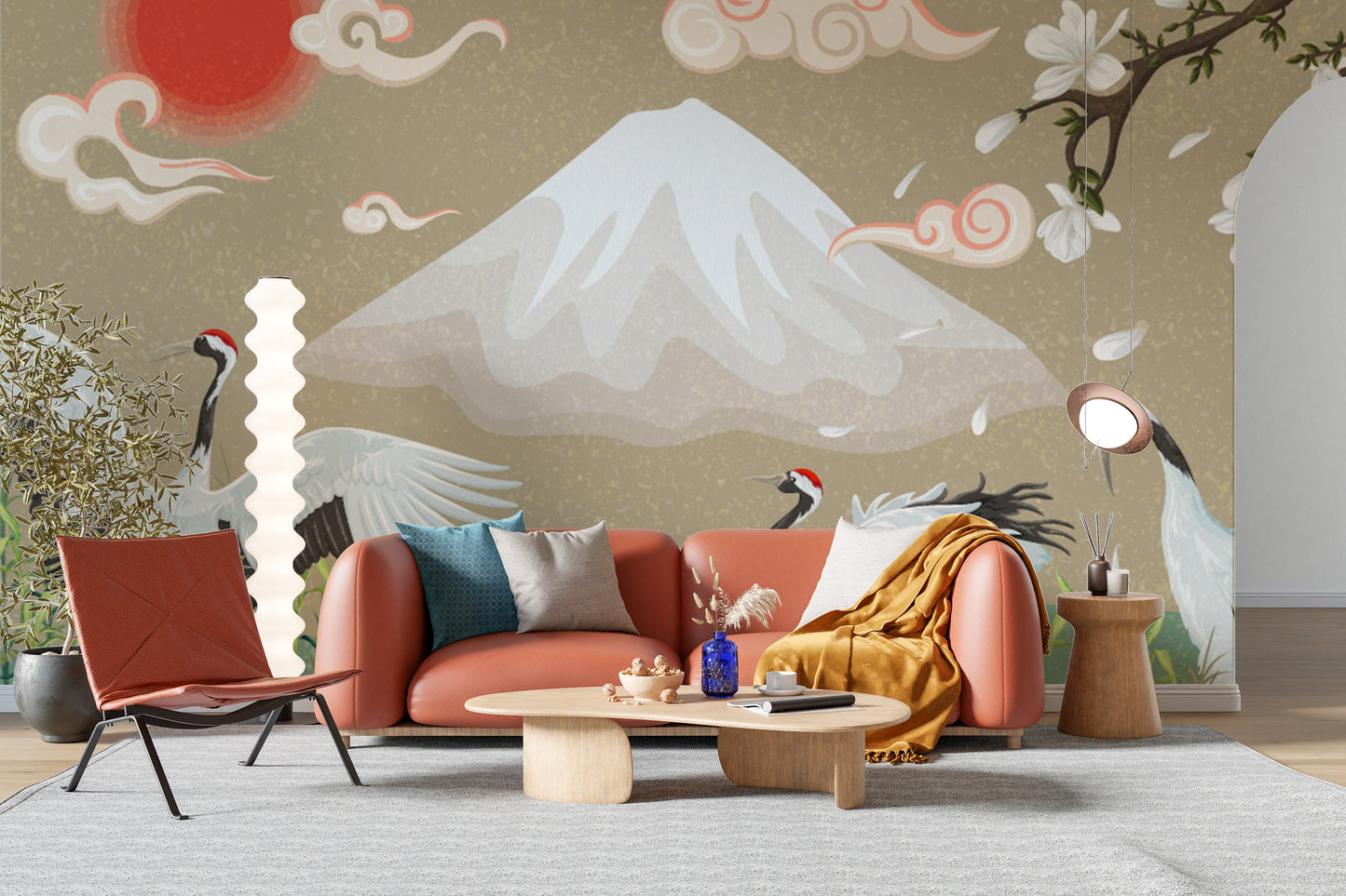 Spring Time Mountainous Wallpaper Mural - Giffywalls