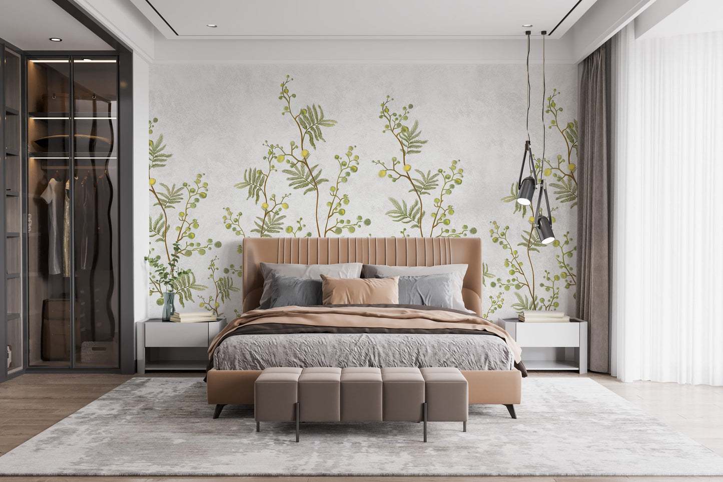 Yellow Flower Decorative Wallpaper Mural - Giffywalls