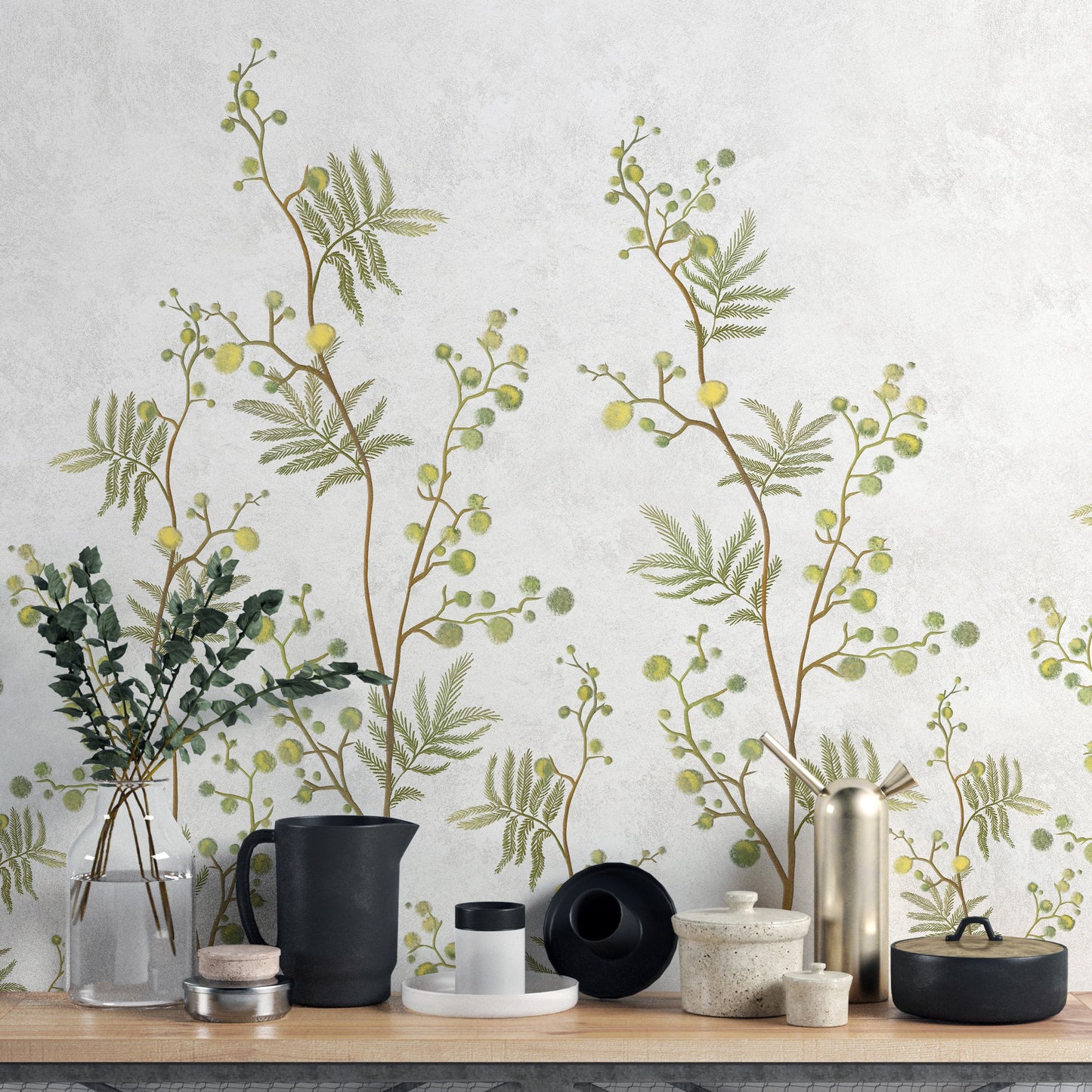 Yellow Flower Decorative Wallpaper Mural - Giffywalls