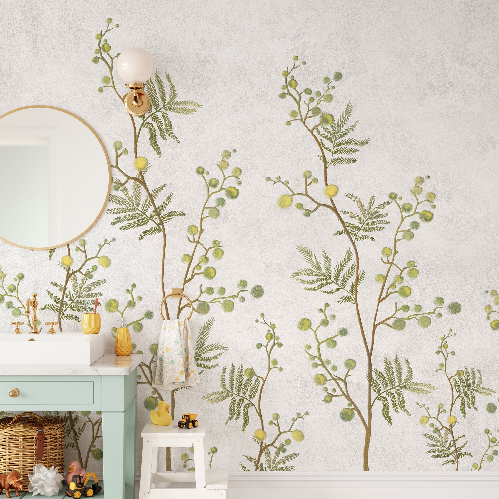 Yellow Flower Decorative Wallpaper Mural - Giffywalls