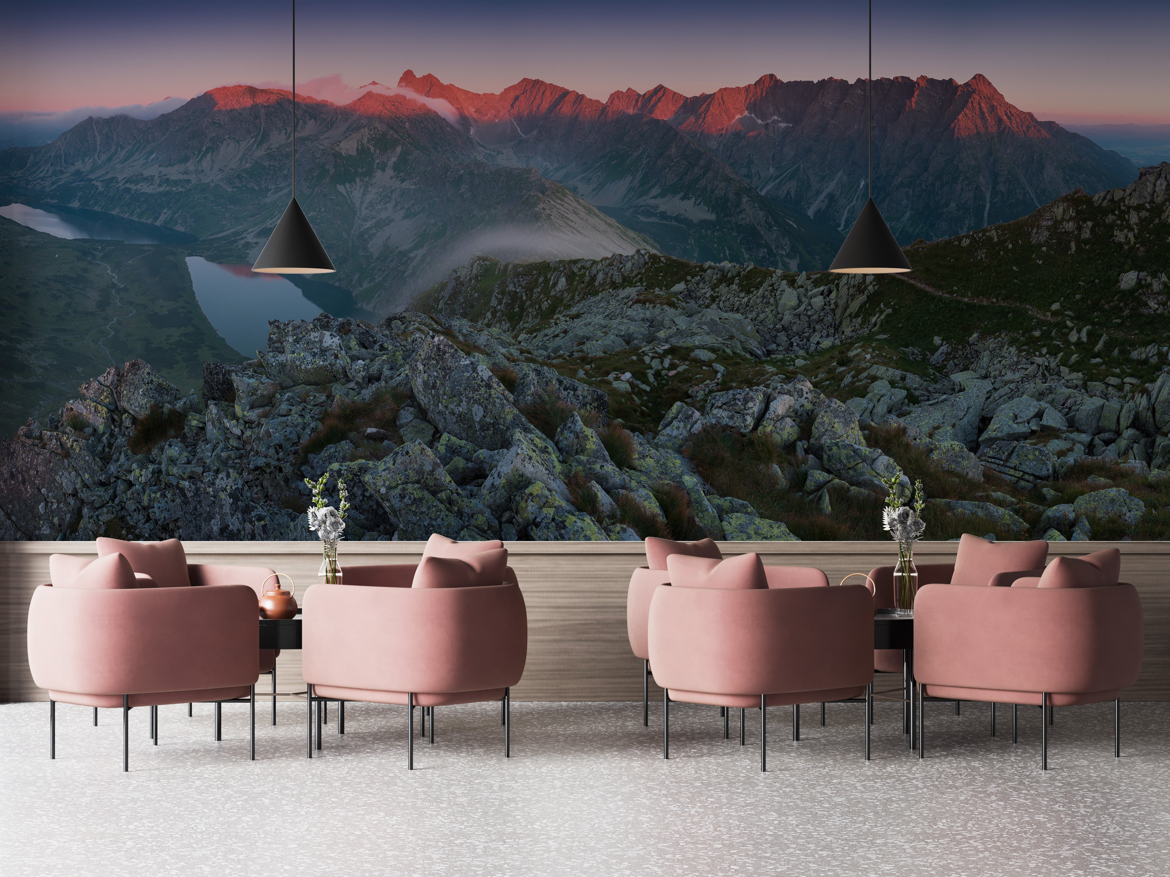 Slovakian Mountain Sunset Wallpaper Mural - Giffywalls