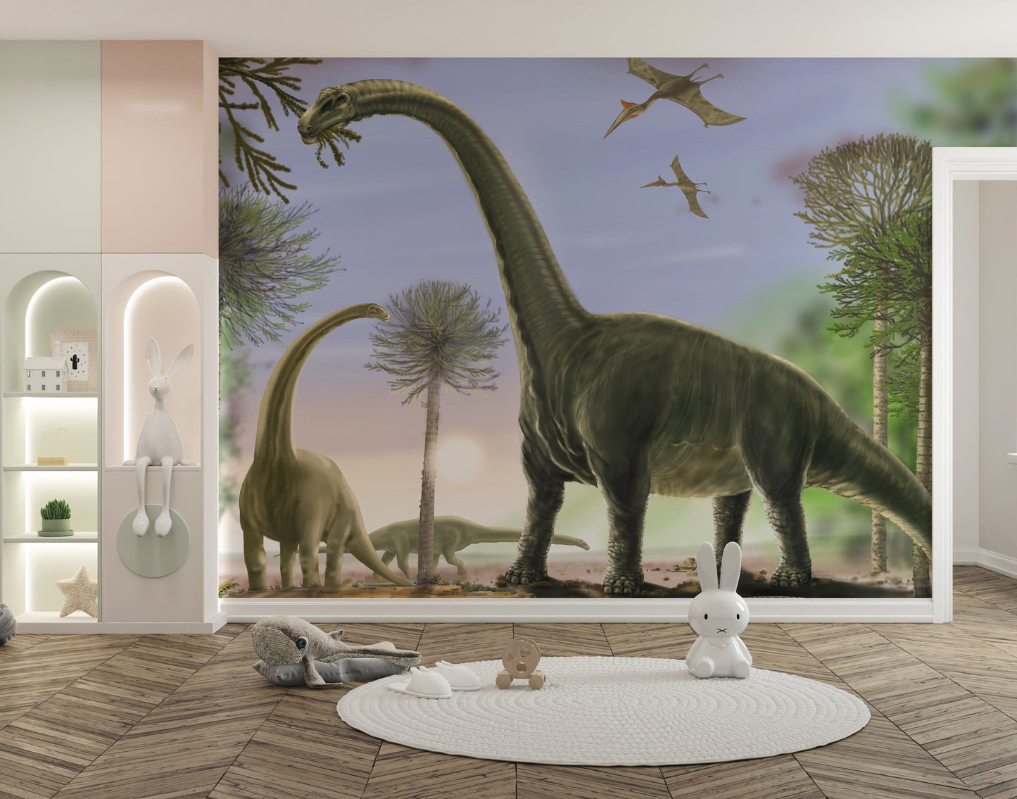 Animated Dinosaur Wallpaper Mural - Giffywalls