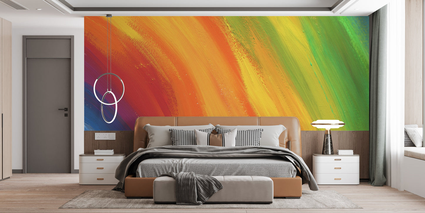 Colourful Rainbow Wallpaper Mural - Giffywalls