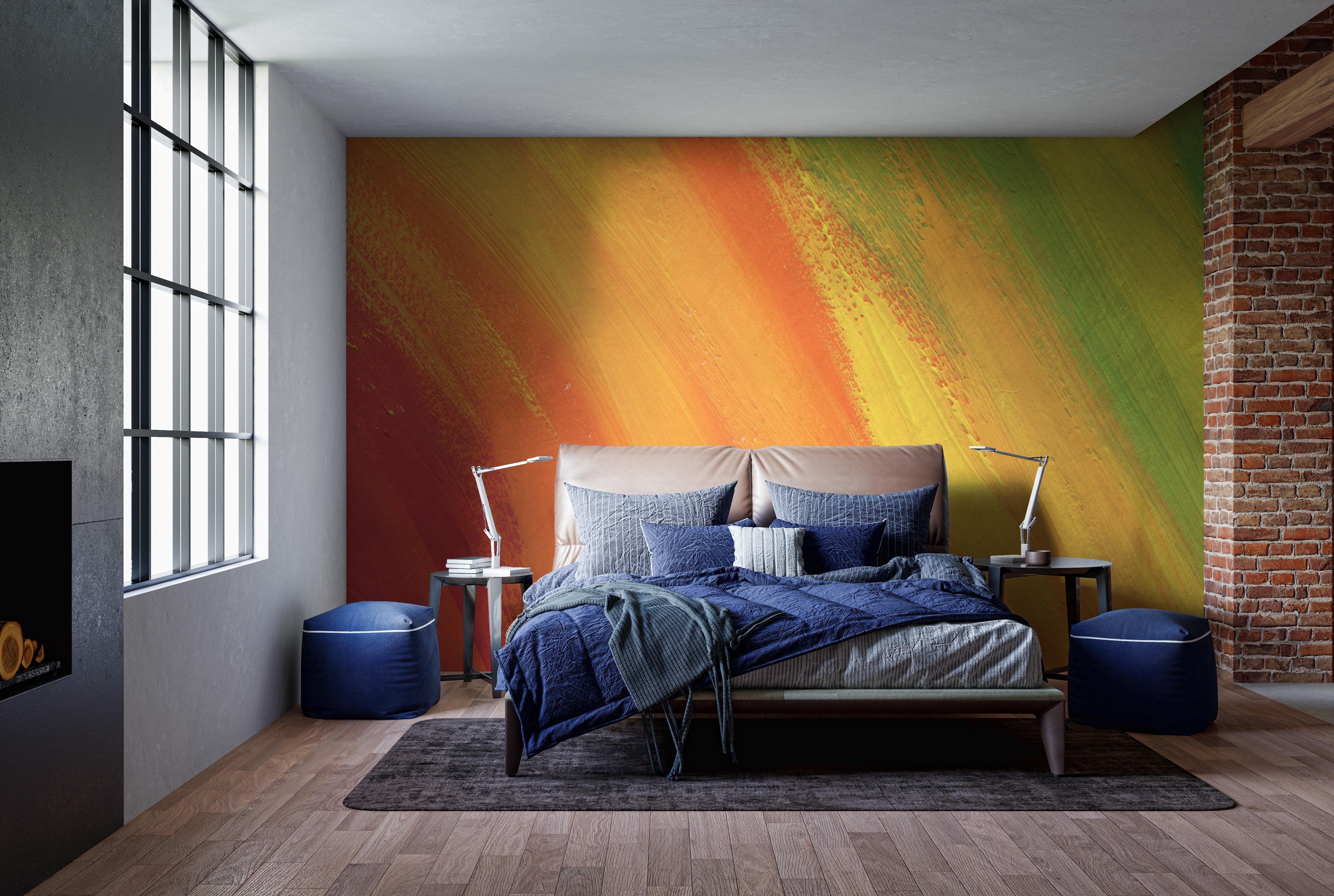 Cheerful colourful rainbow wallpaper mural for bedroomsV