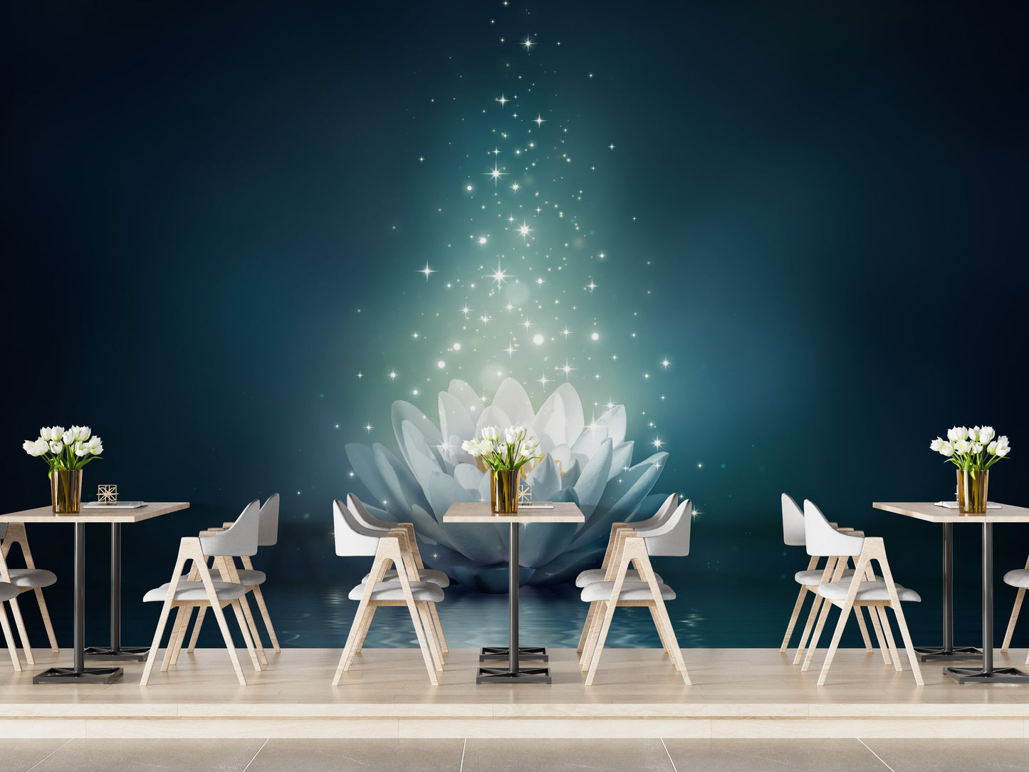 White Lily Wallpaper Mural - Giffywalls