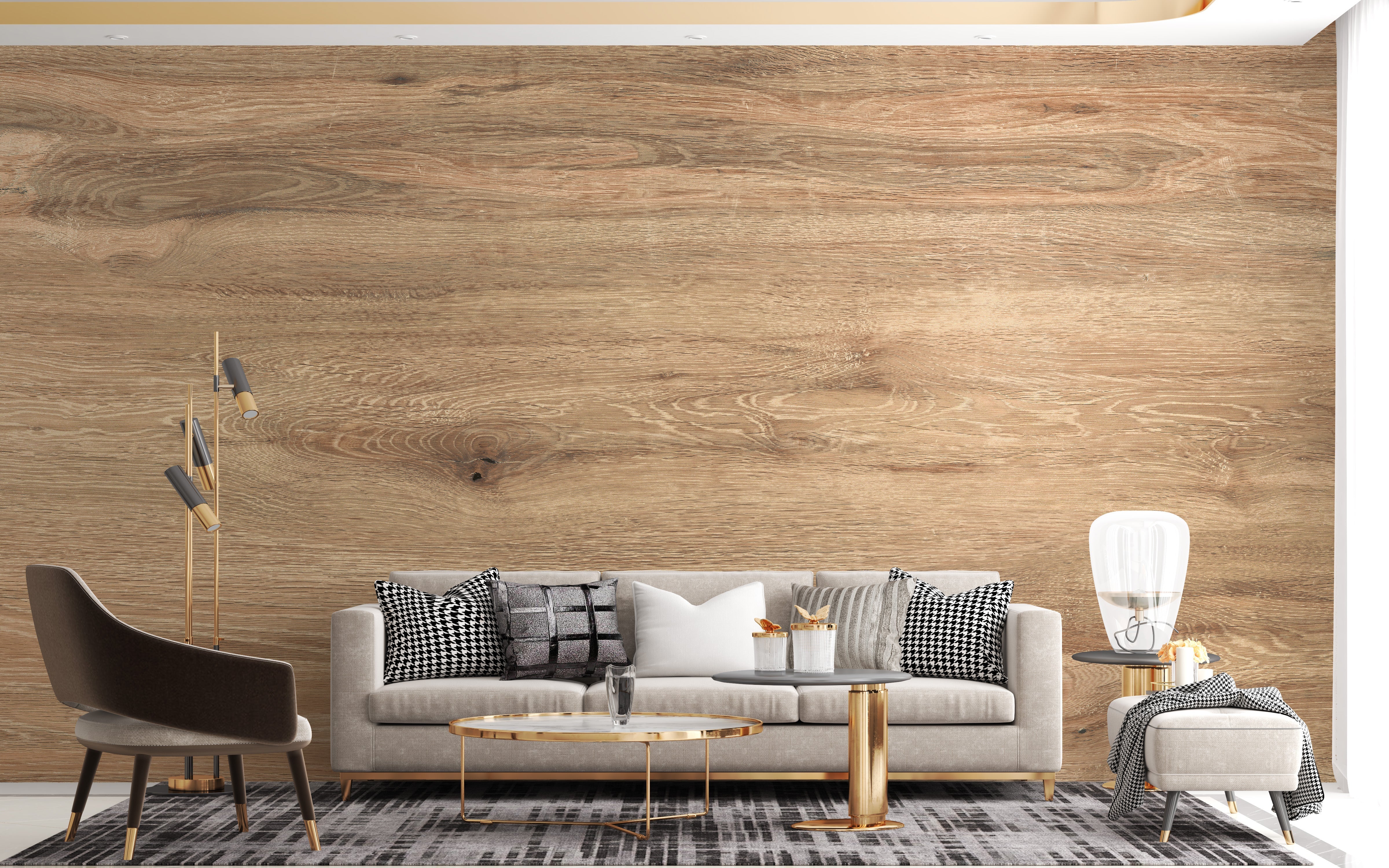 Wooden finish wallpaper mural for walls