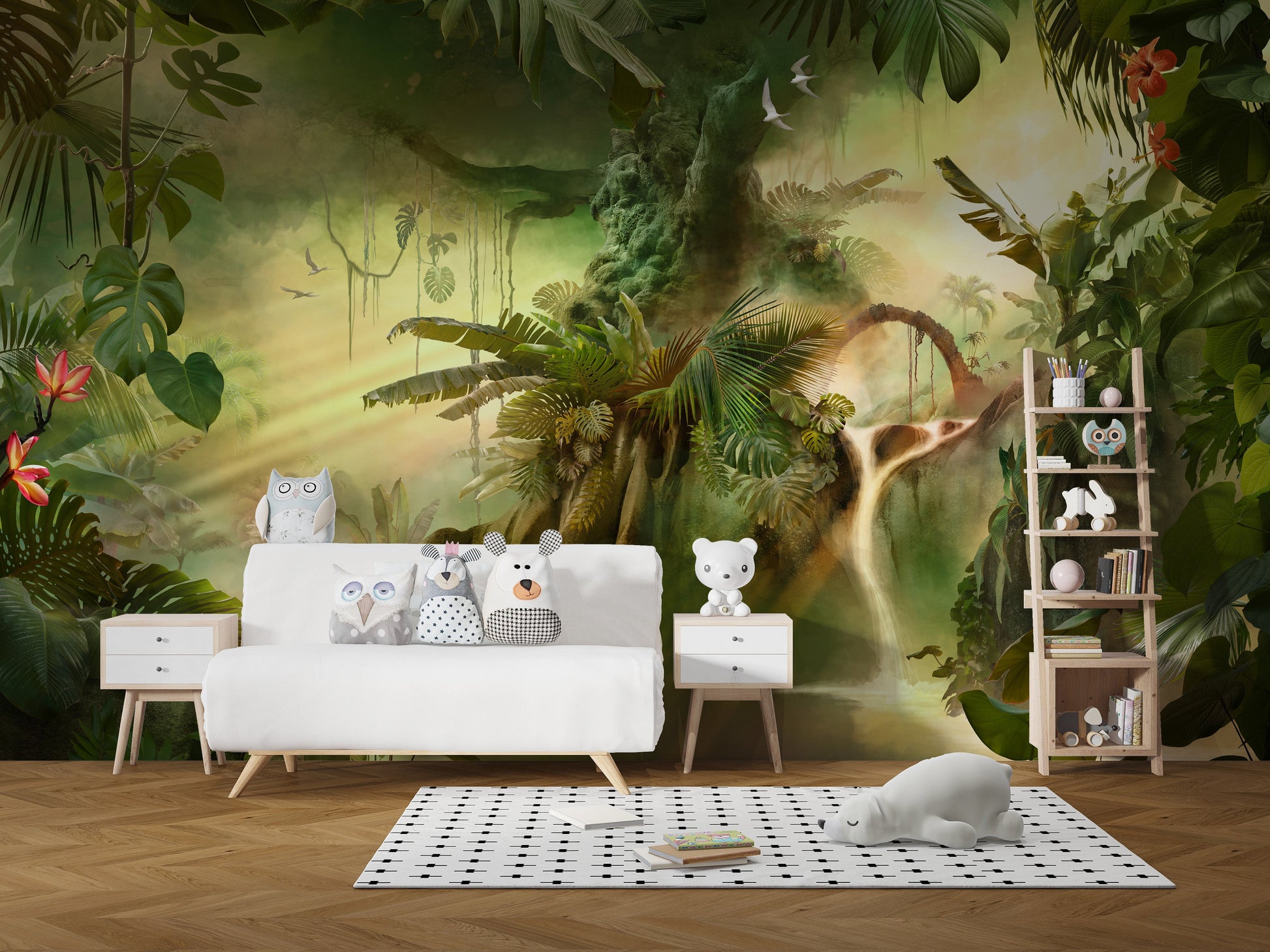 Serene woodland wallpaper for home decor
