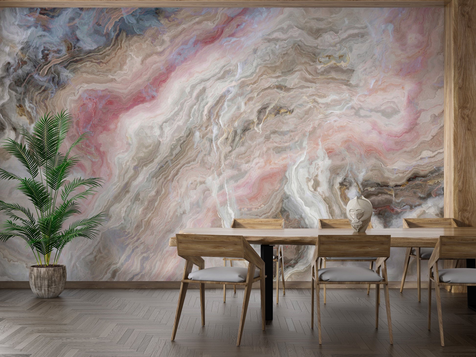 Beige marble wallpaper mural - Giffywalls