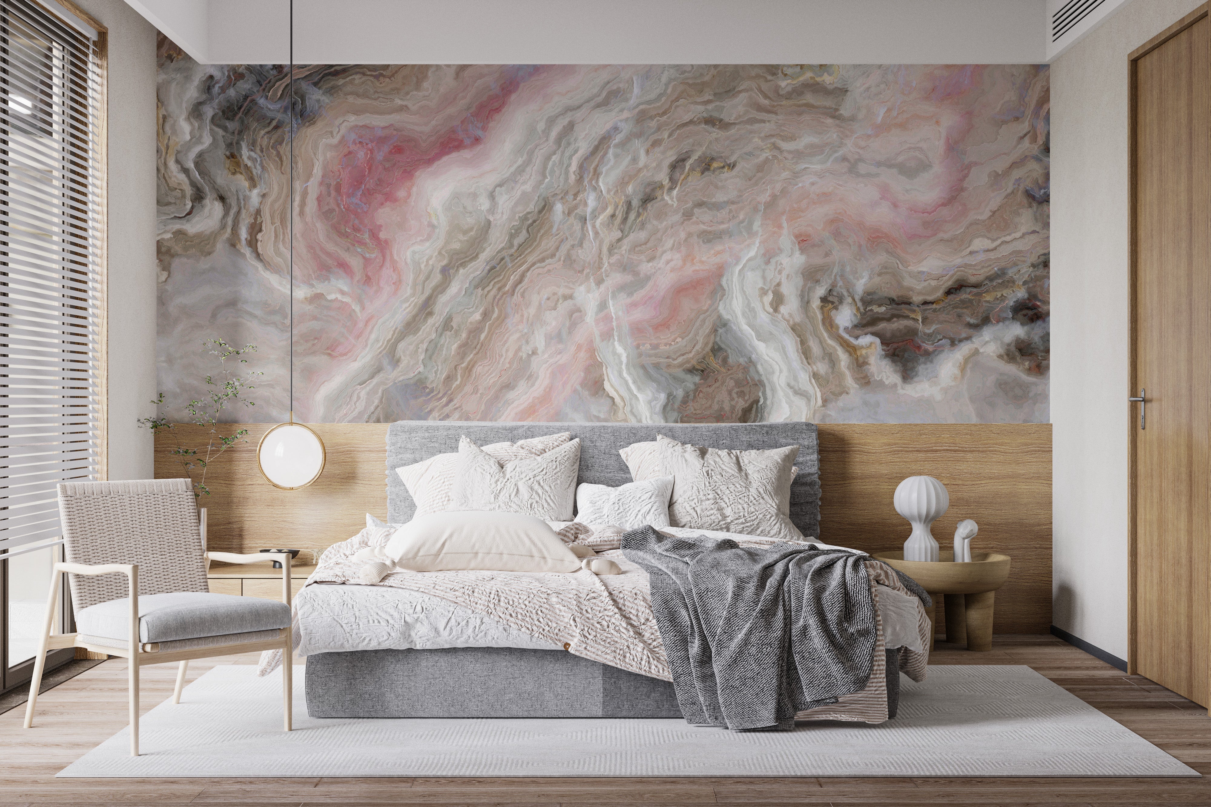 Beige marble wallpaper mural - Giffywalls