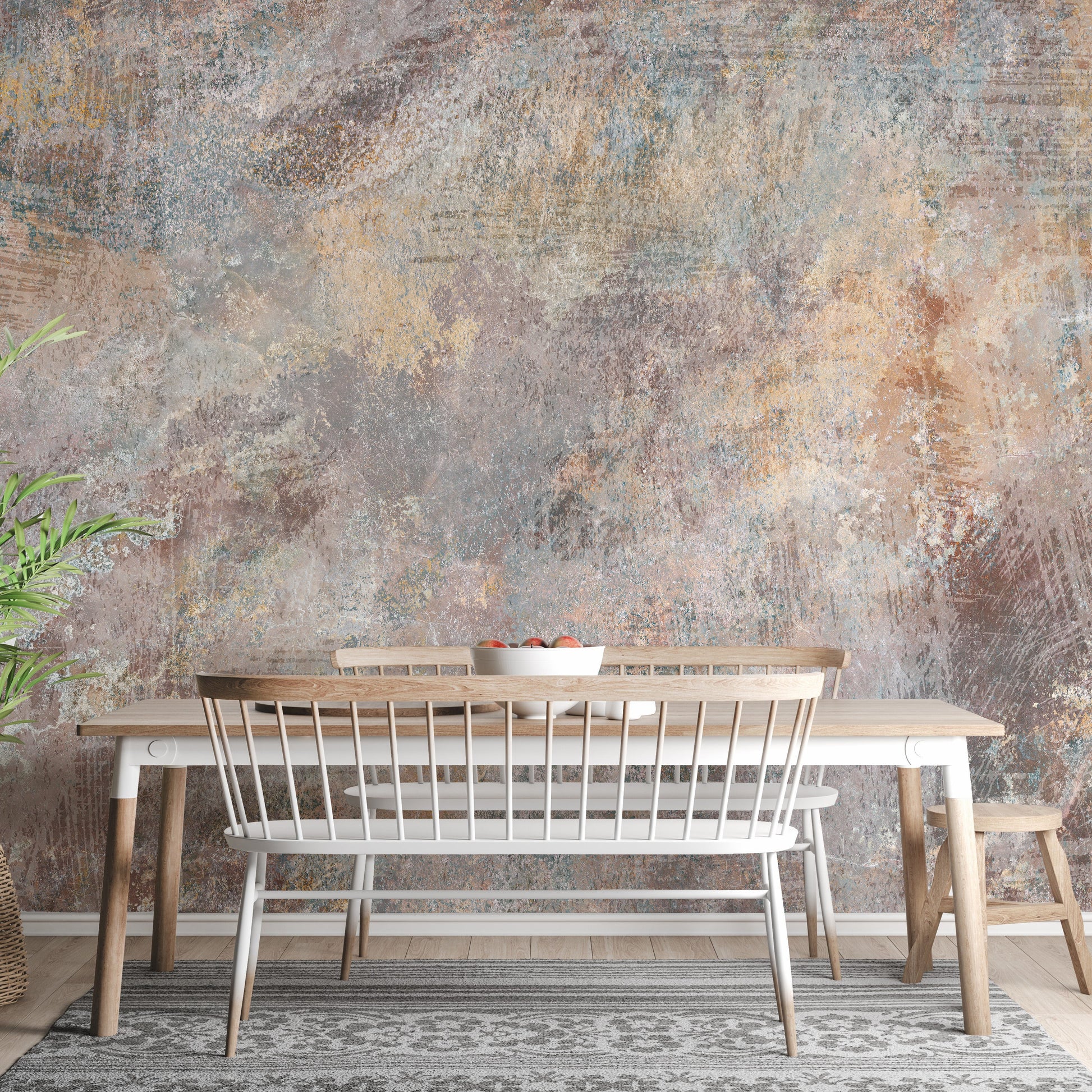 Brown Concrete Stone textured wallpaper mural - Giffywalls