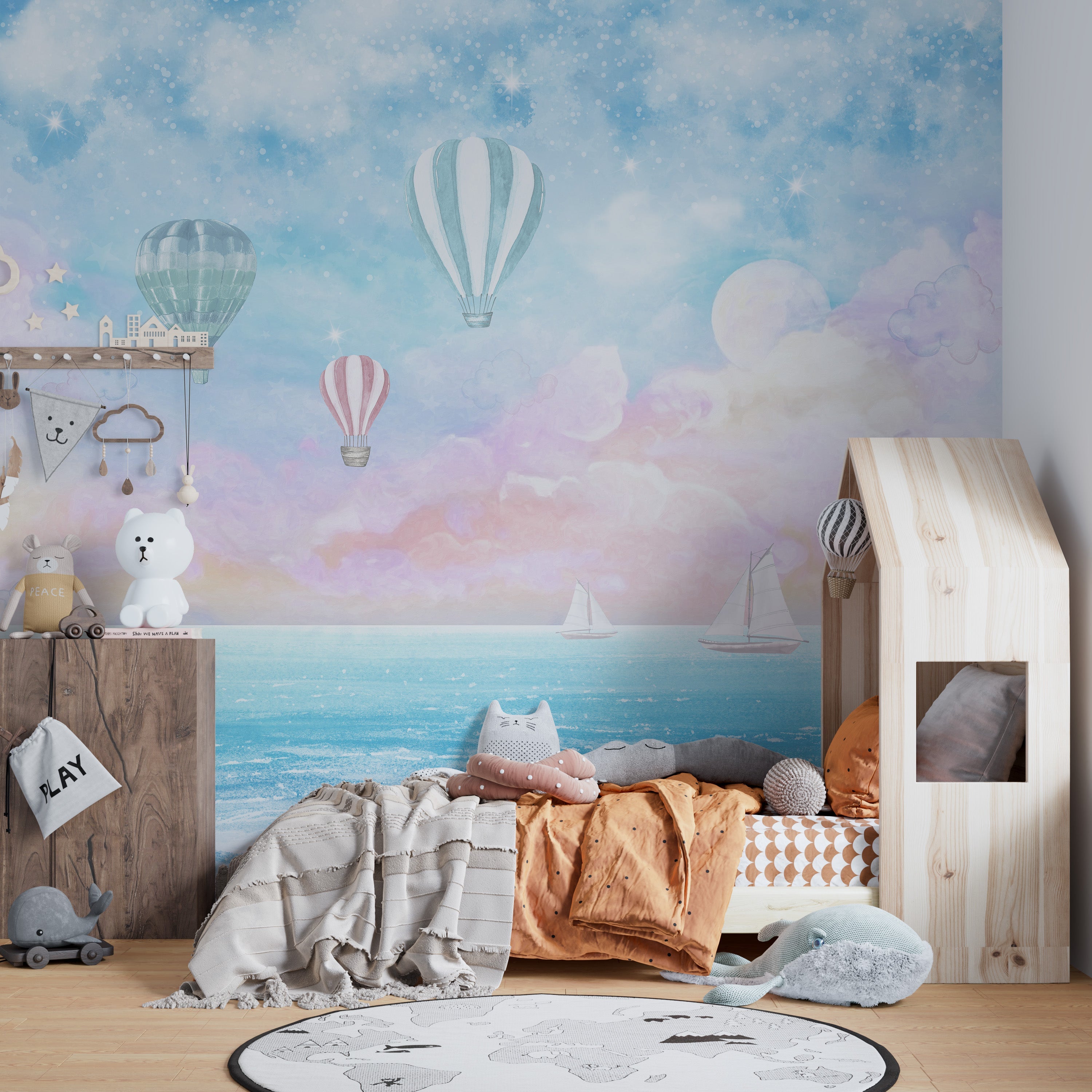 Candy Clouds wallpaper mural - Giffywalls