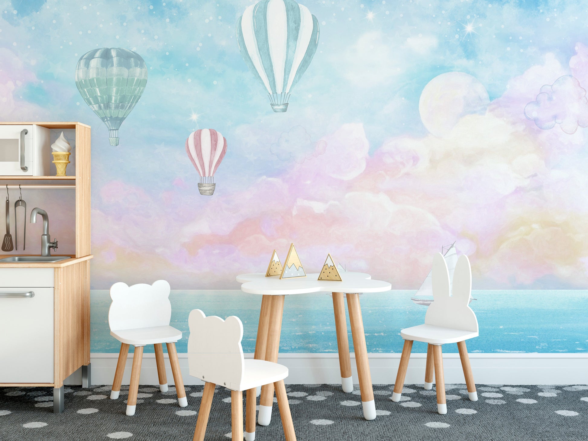 Candy Clouds wallpaper mural - Giffywalls