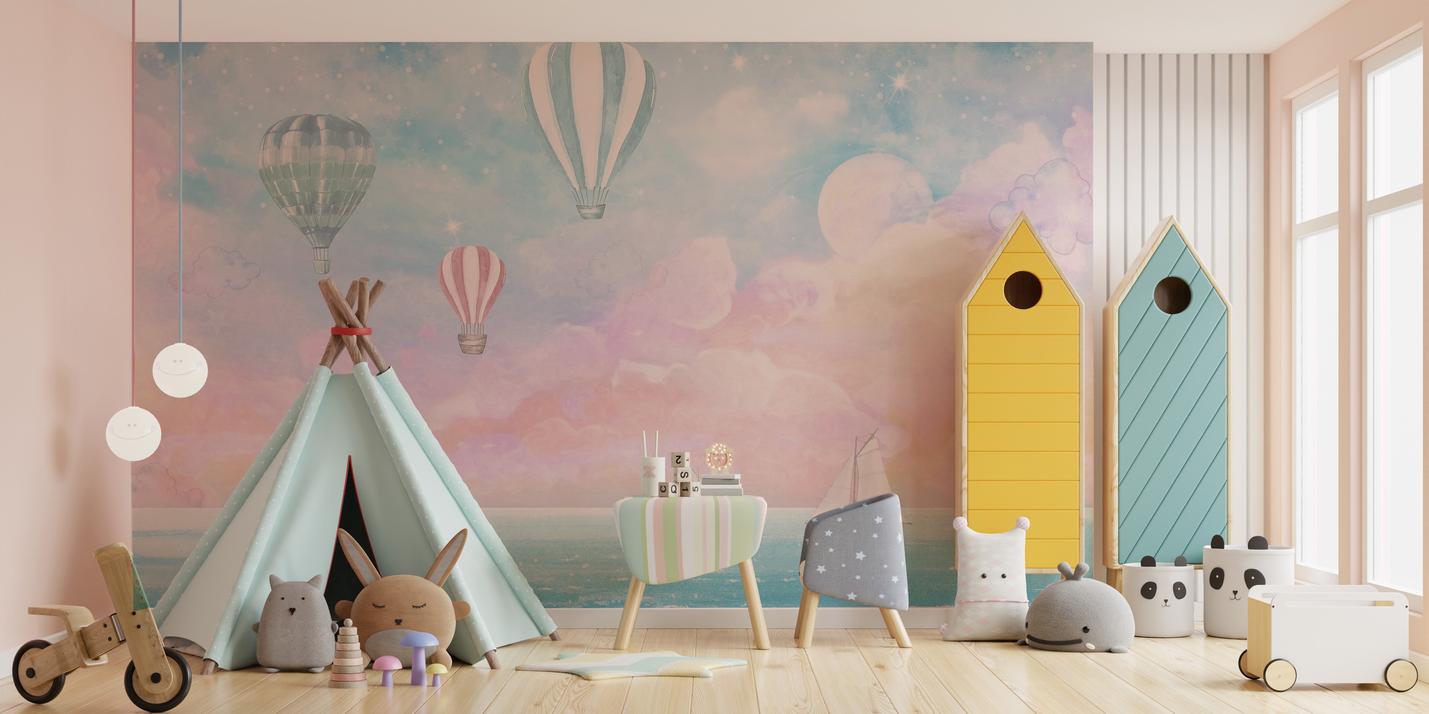 Candy Clouds wallpaper mural - Giffywalls