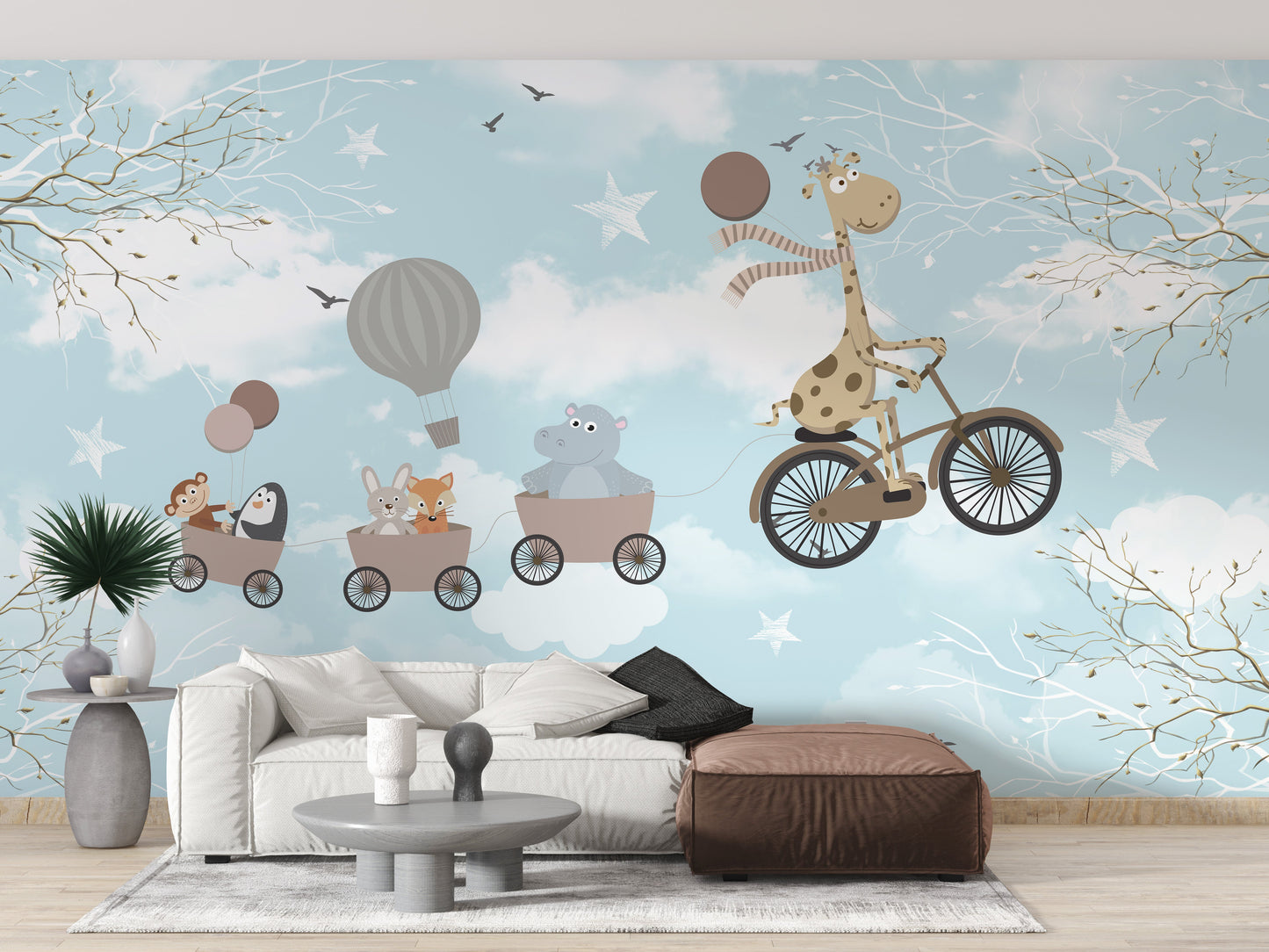 Adorable Animals Kids Room Wallpaper Mural - Giffywalls