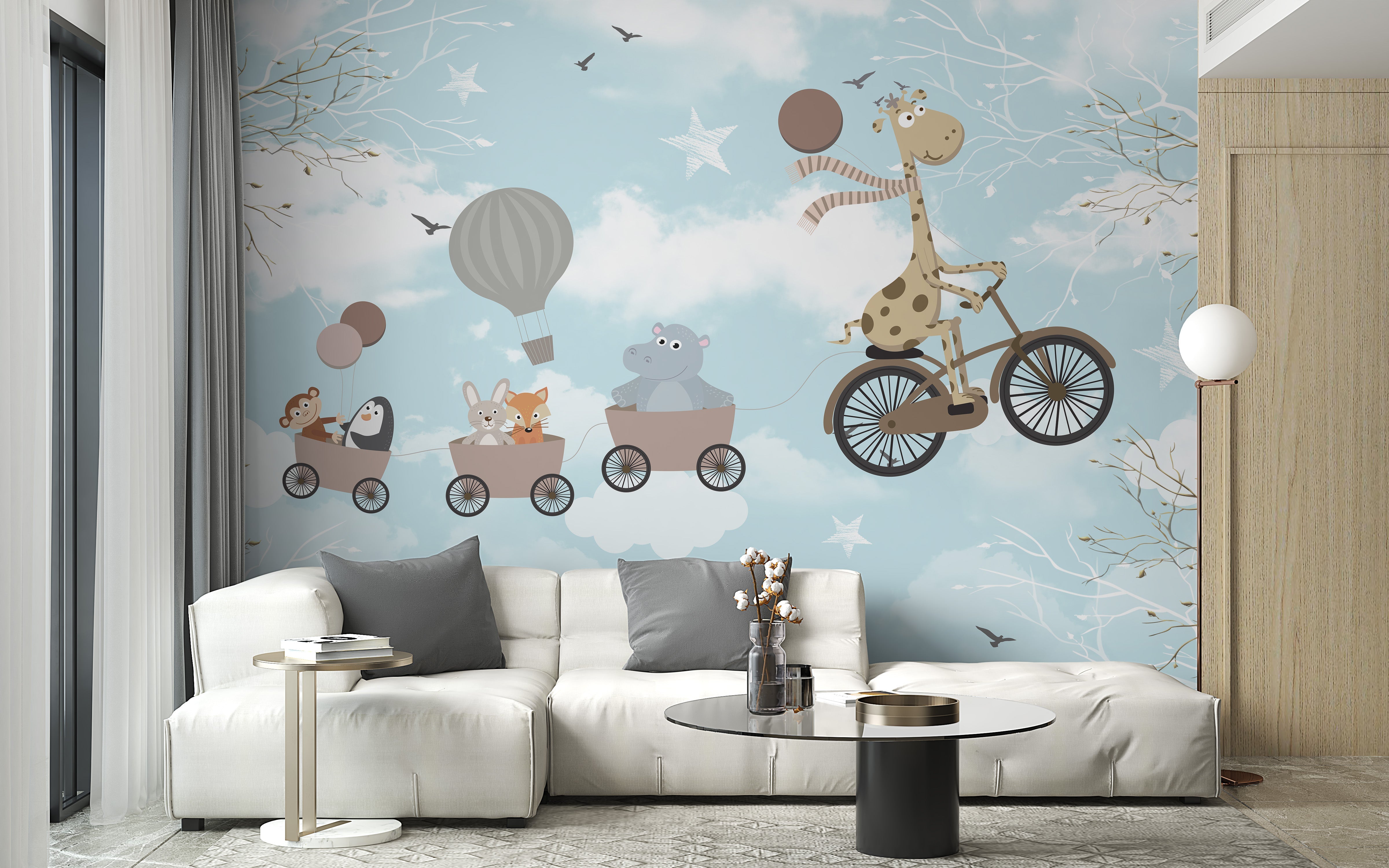 Adorable Animals Kids Room Wallpaper Mural - Giffywalls