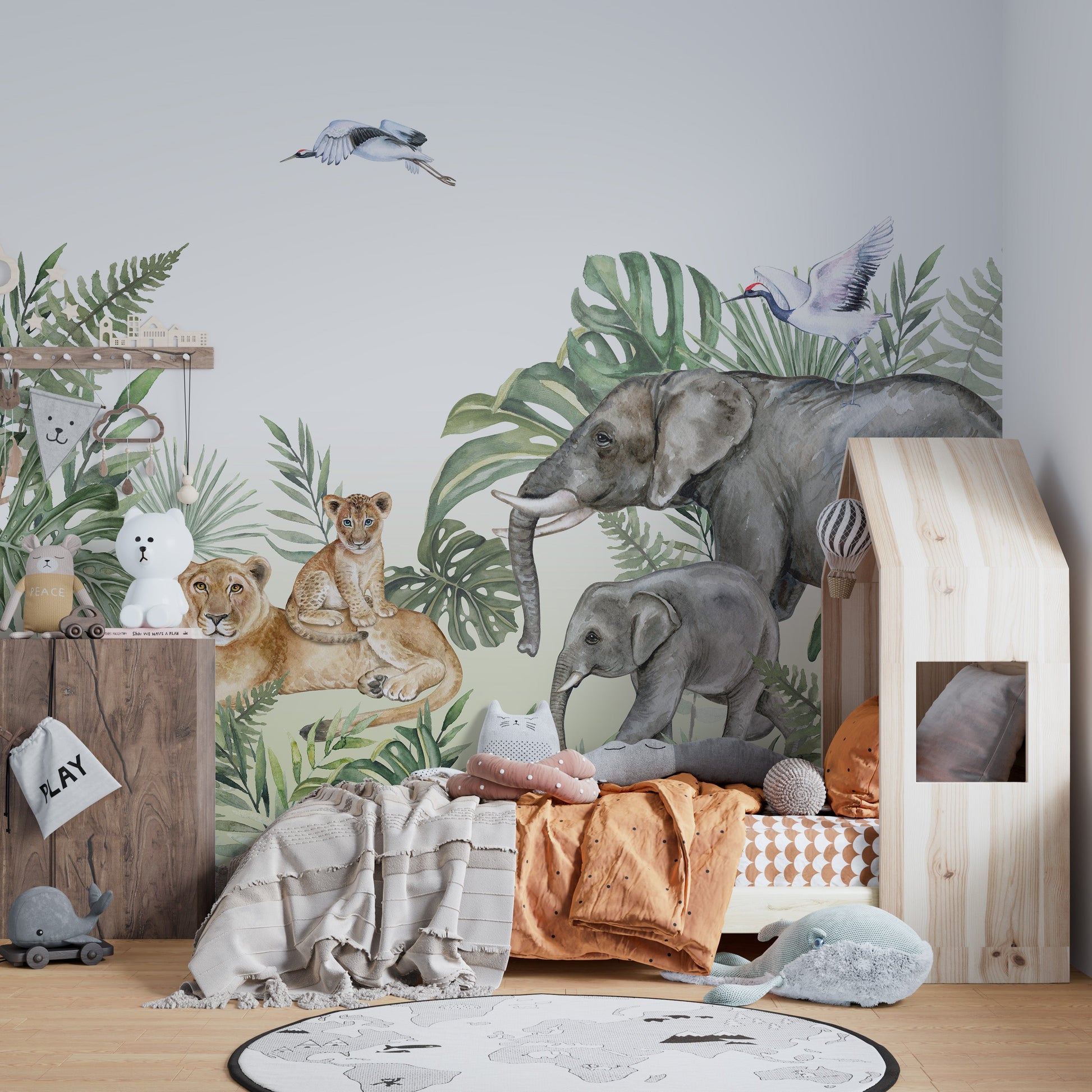 Royal Jungle Safari Wallpaper Murals - Giffywalls