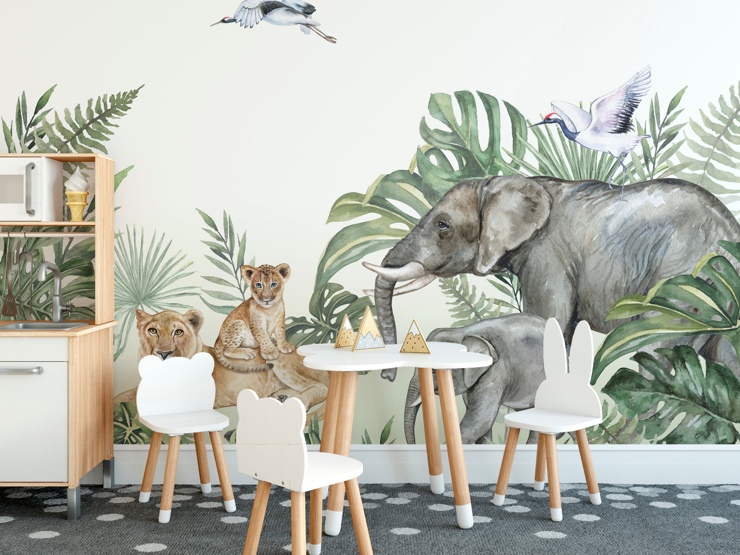 Royal Jungle Safari Wallpaper Murals - Giffywalls