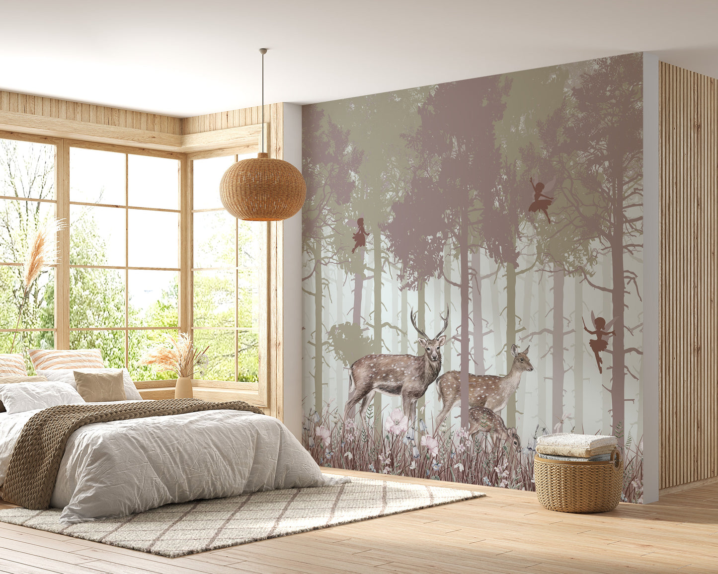 Surreal Fairies Wood Wallpaper for Bedroom Magic