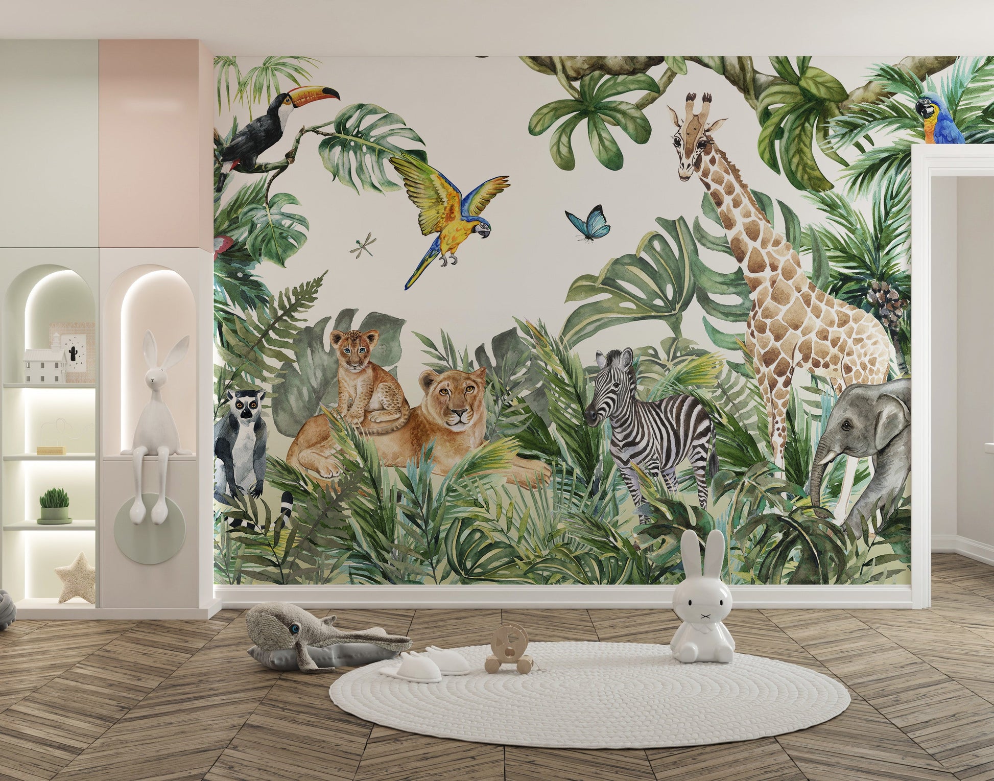 Animals Jungle Wallpaper Mural - Giffywalls