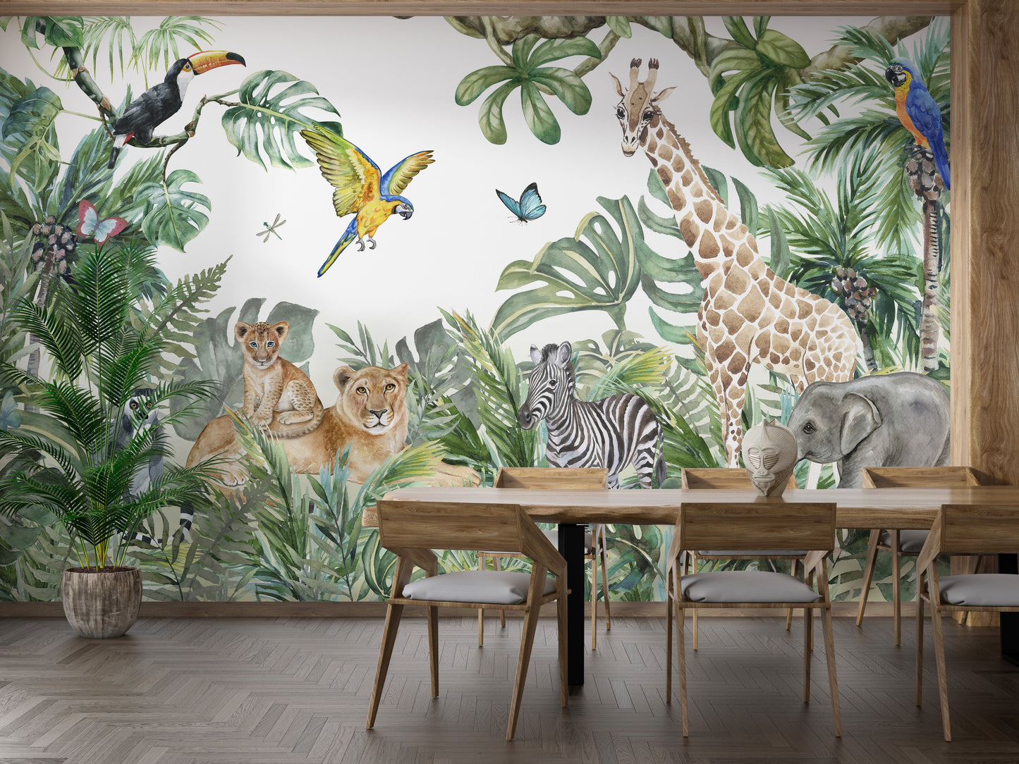 Animals Jungle Wallpaper Mural - Giffywalls