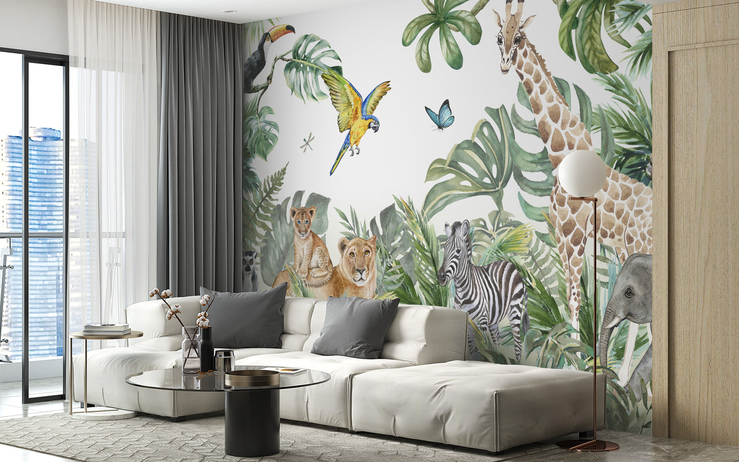 Animals Jungle Wallpaper Mural - Giffywalls