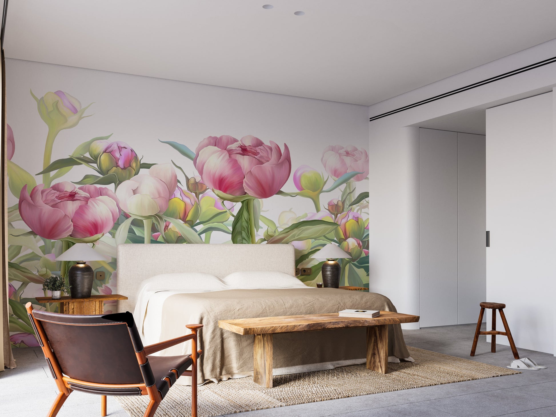 Delicate Peonies Wallpaper Murals - Giffywalls