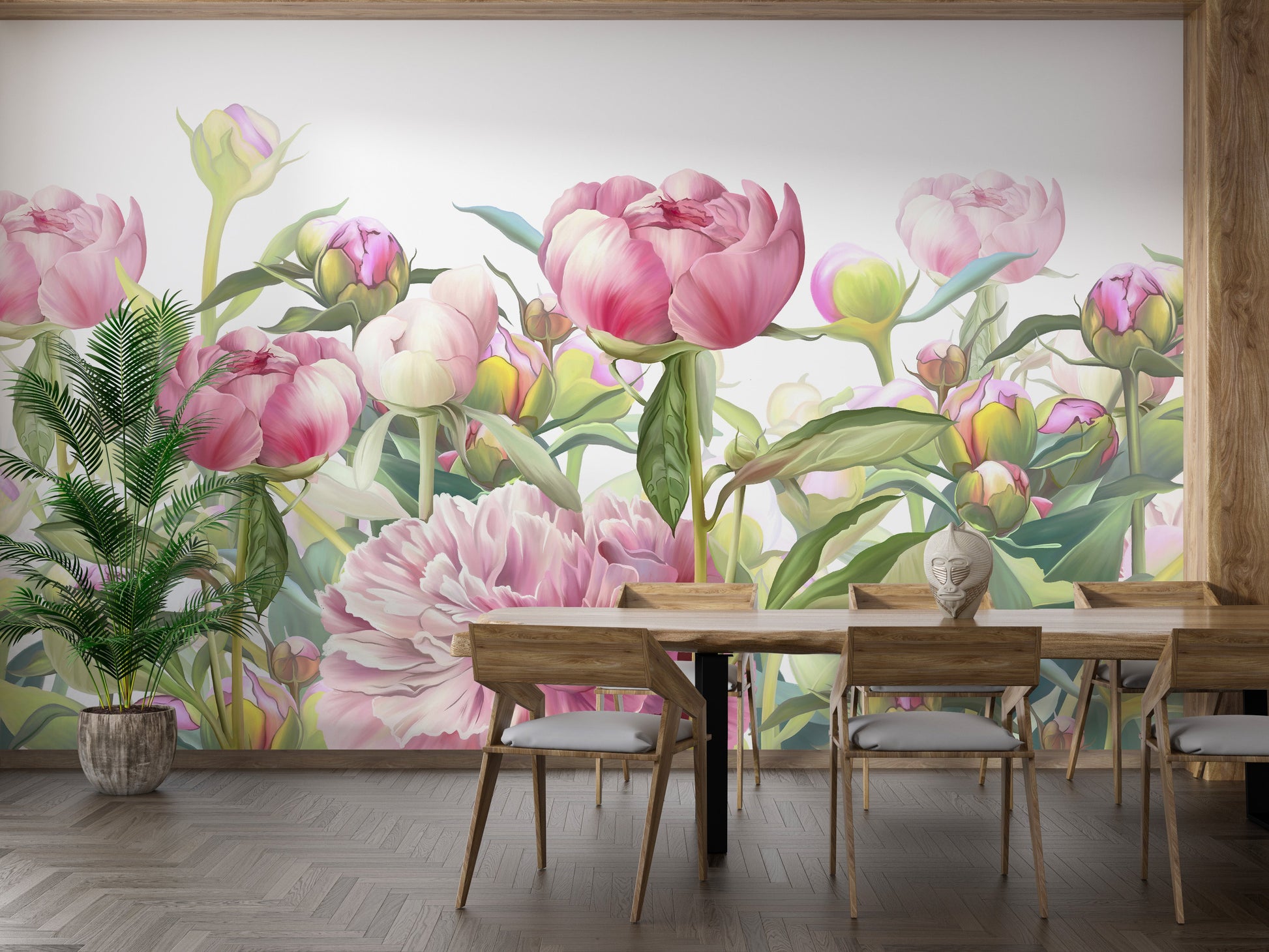 Delicate Peonies Wallpaper Murals - Giffywalls