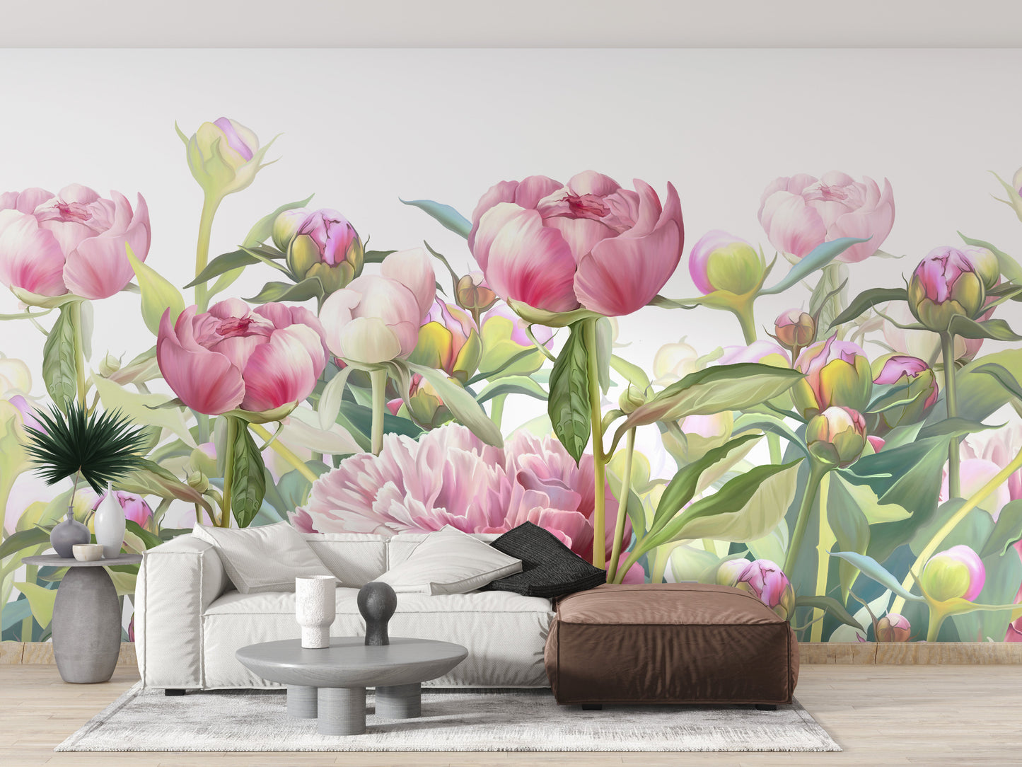 Delicate Peonies Wallpaper Murals - Giffywalls