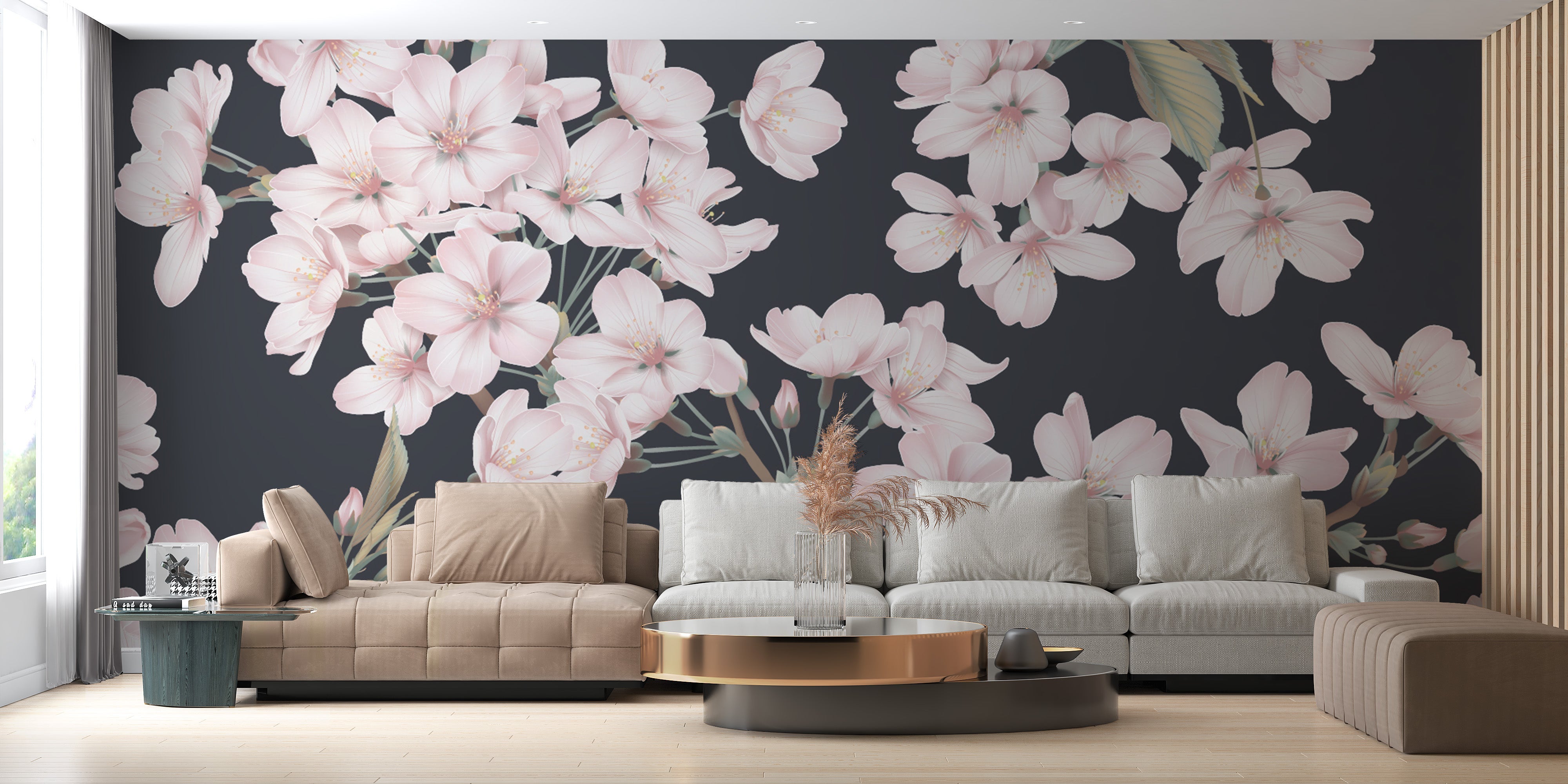 Light pink floral wallpaper - Giffywalls