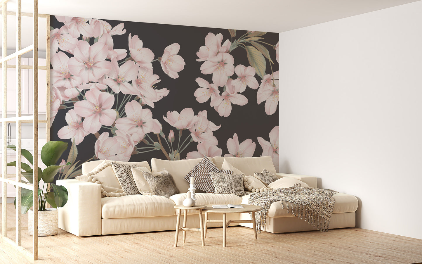 Light pink floral wallpaper - Giffywalls