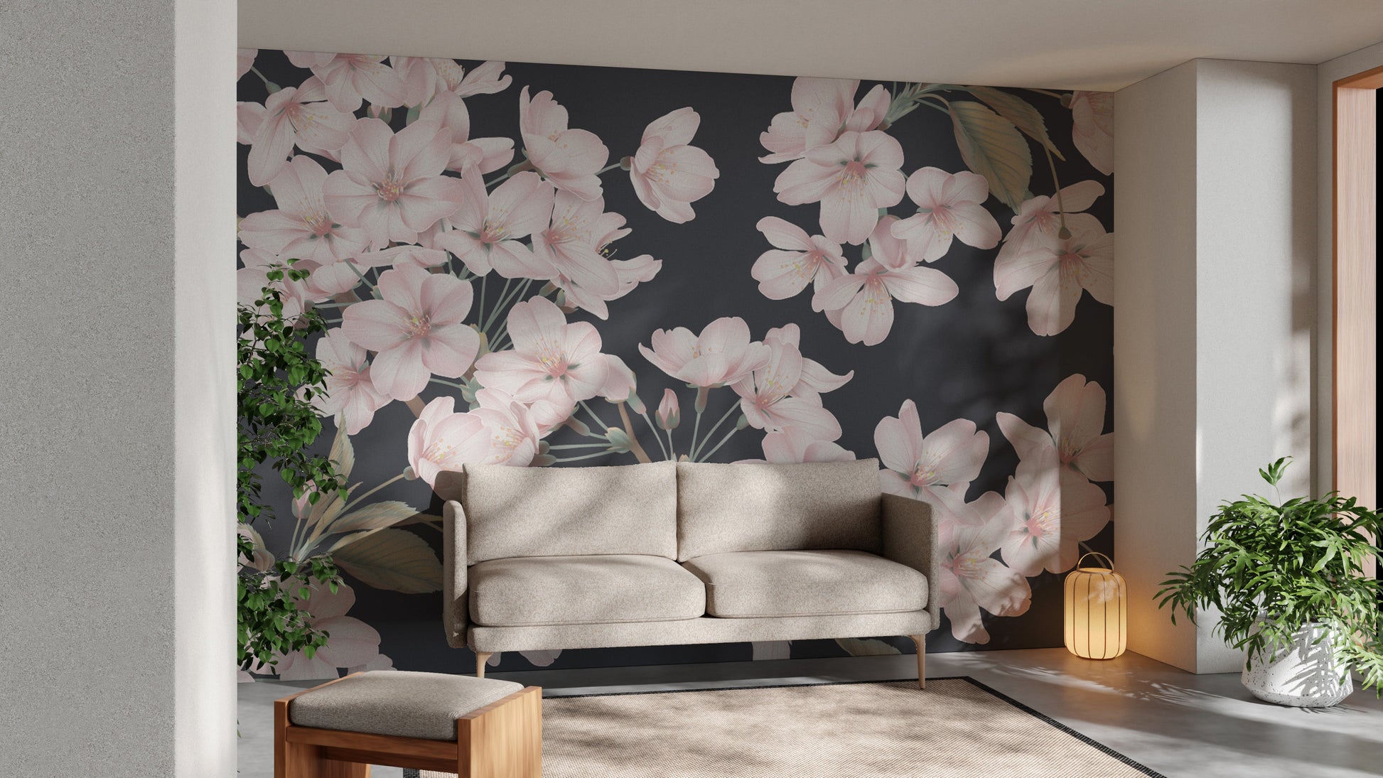 Light pink floral wallpaper - Giffywalls