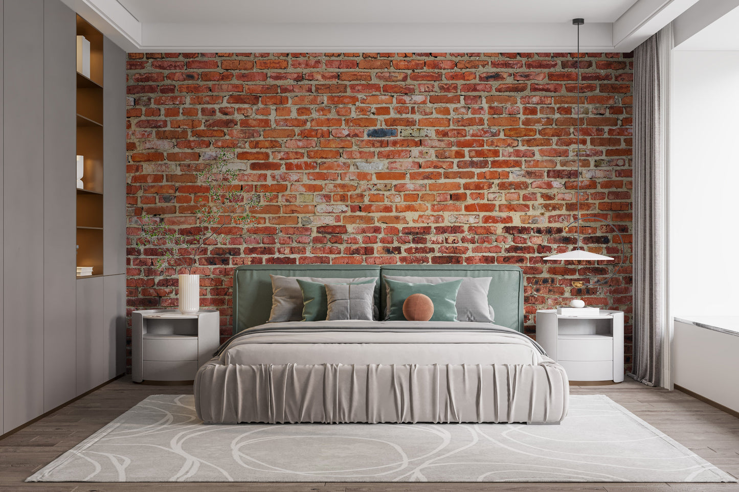 Red Rustic Brick Wallpaper Murals - Giffywalls