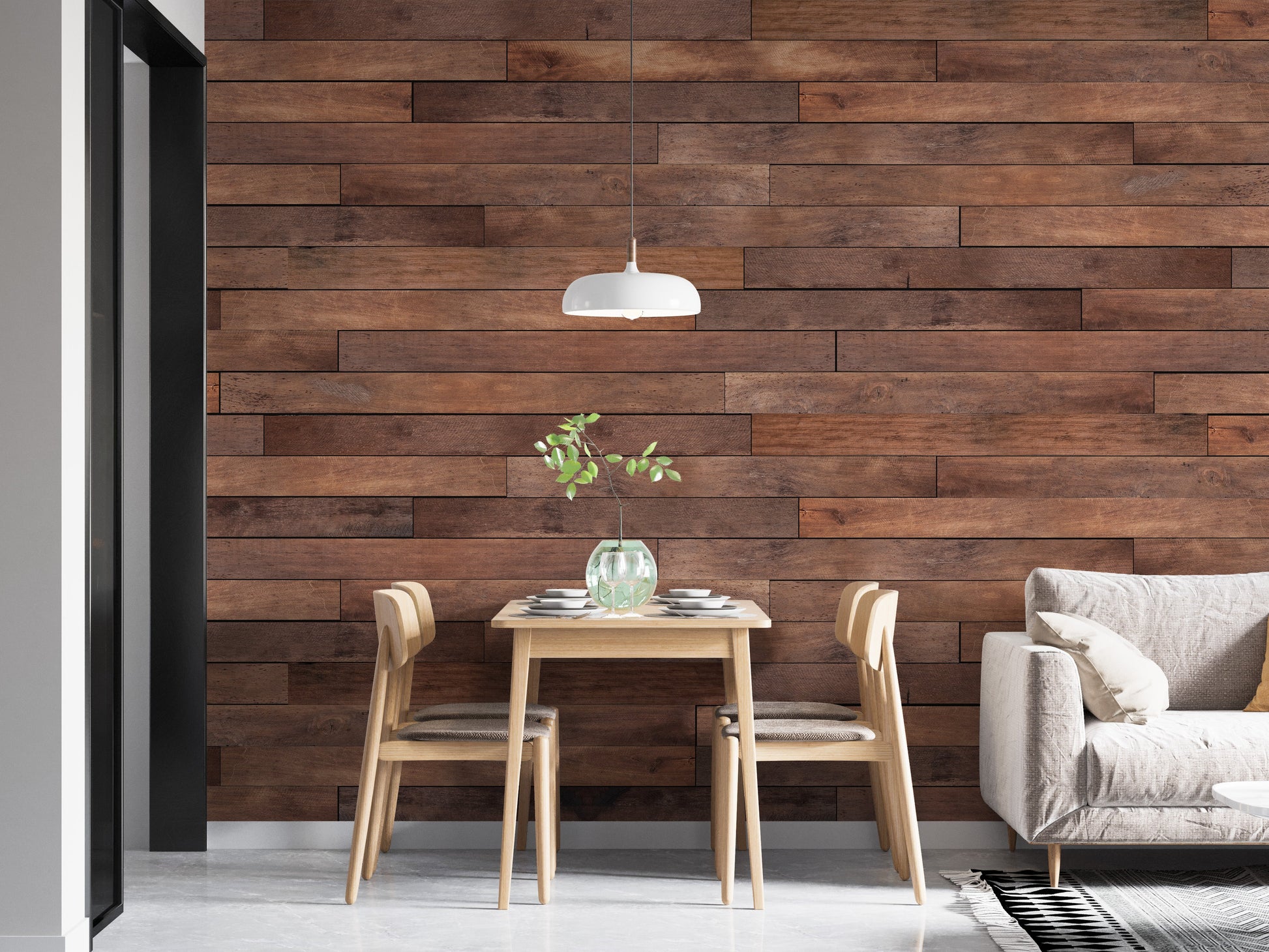 Brown Wooden Panels Wallpaper Mural - Giffywalls