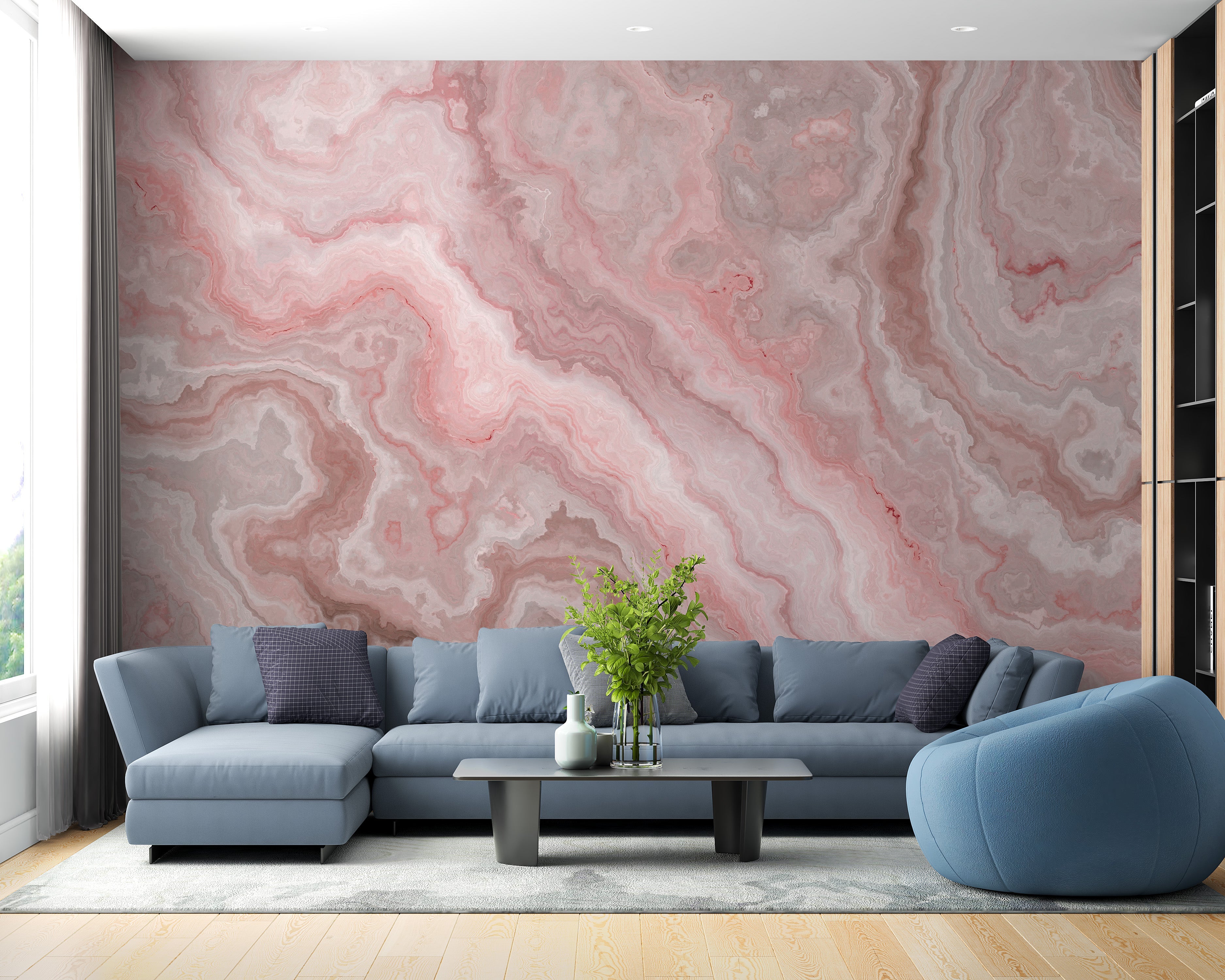 Premium Pink Onyx Wallpaper mural - Giffywalls