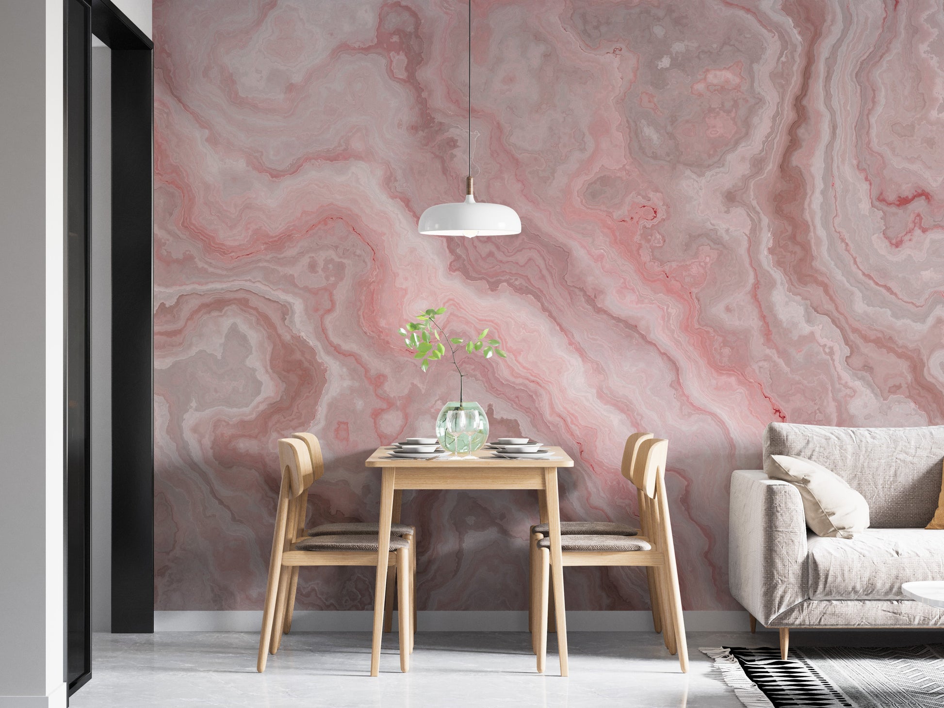 Premium Pink Onyx Wallpaper mural - Giffywalls