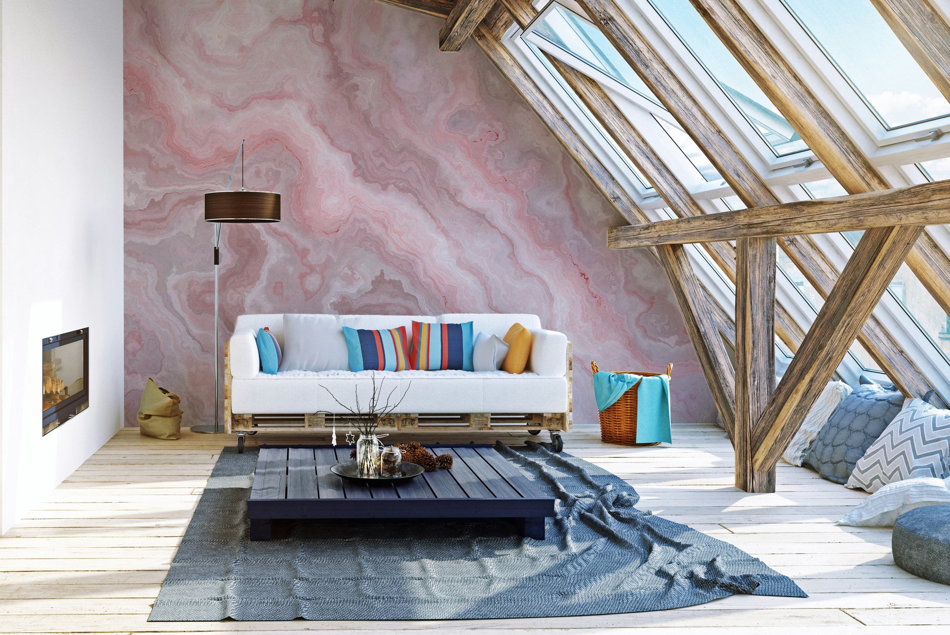 Premium Pink Onyx Wallpaper mural - Giffywalls