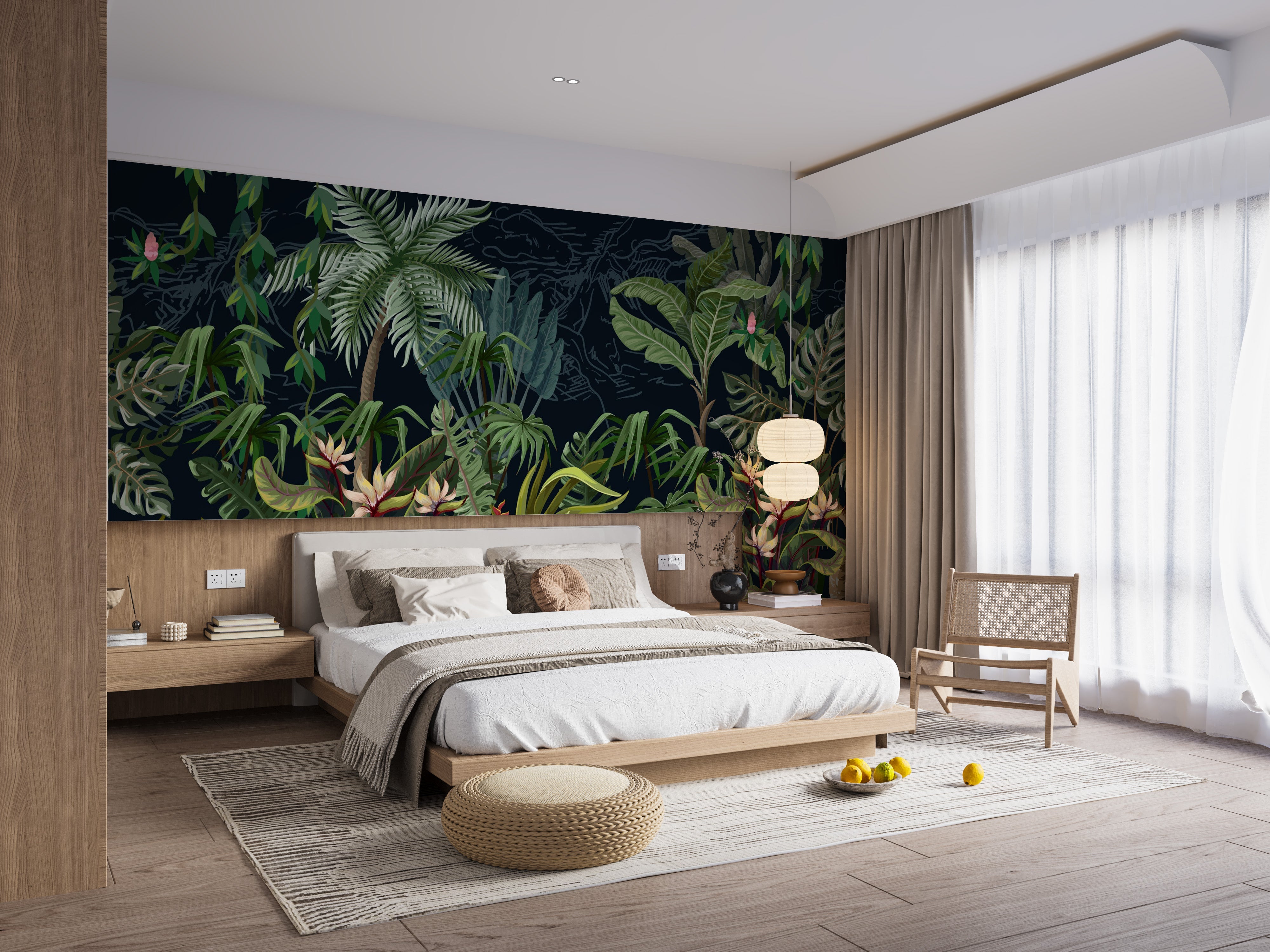 Tropical wallpaper mural for a nature-inspired vibe
