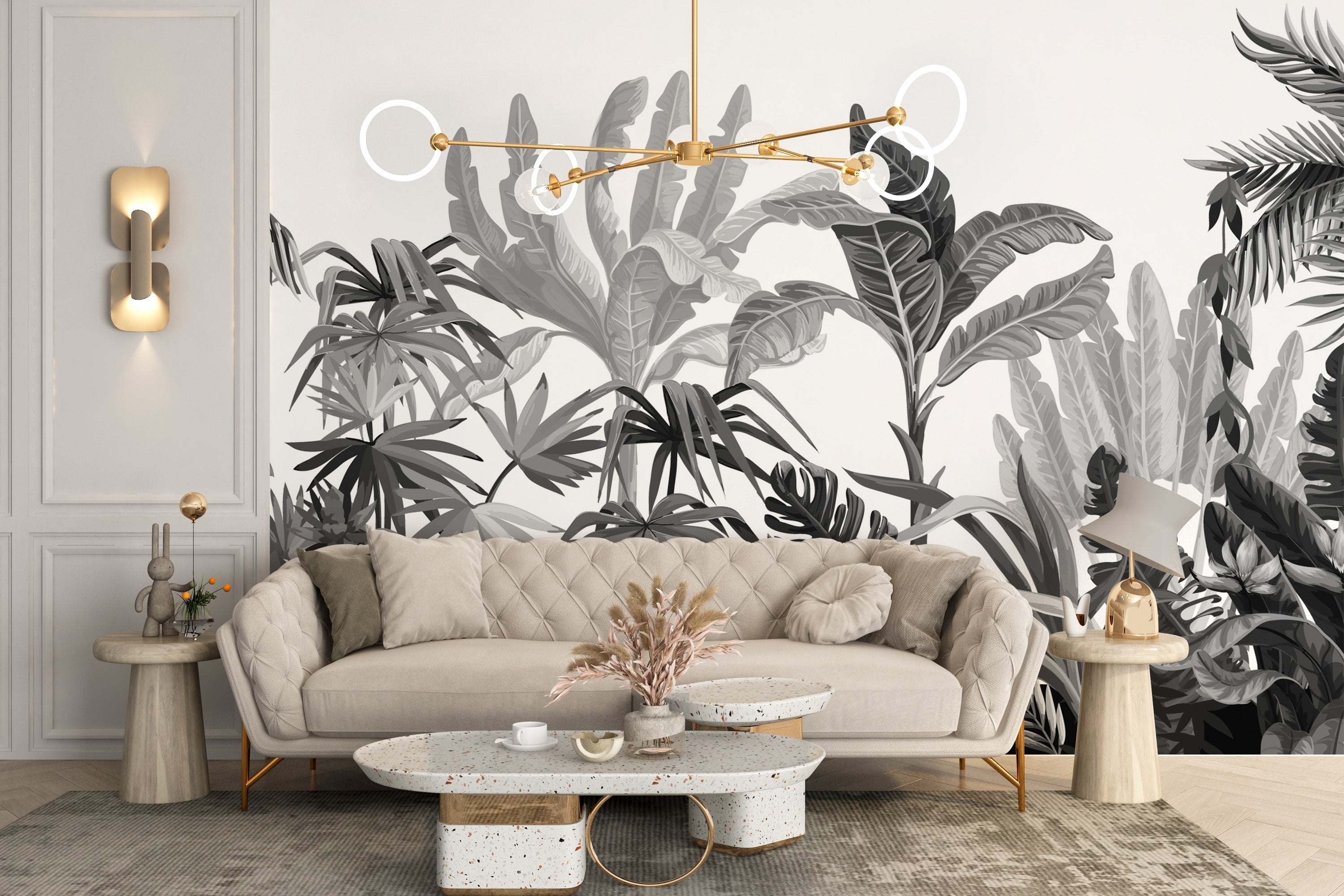 Minimalist banana leaf wallpaper for timeless style
