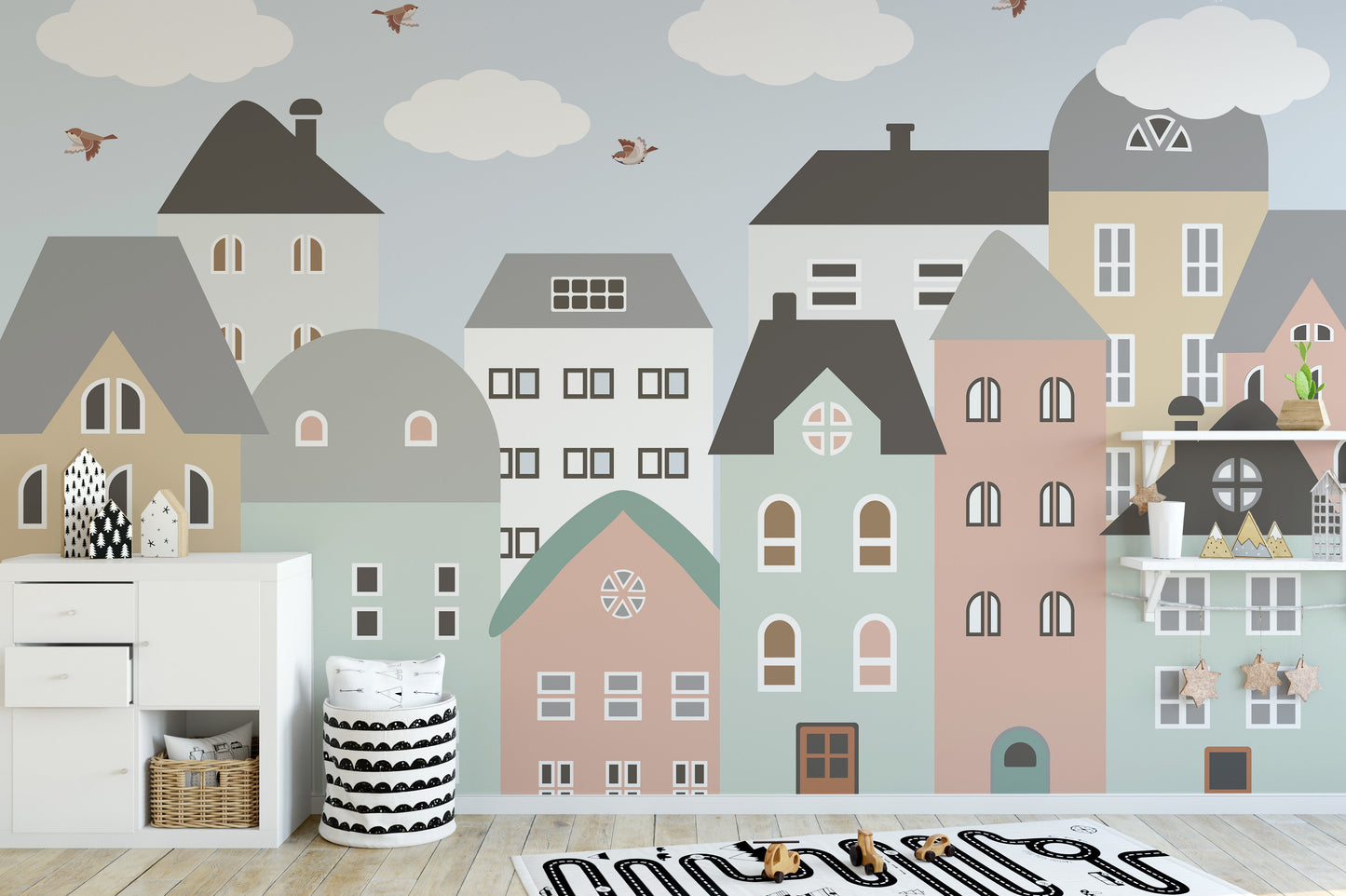 Kids & Nursery City Building Wallpaper - Giffywalls