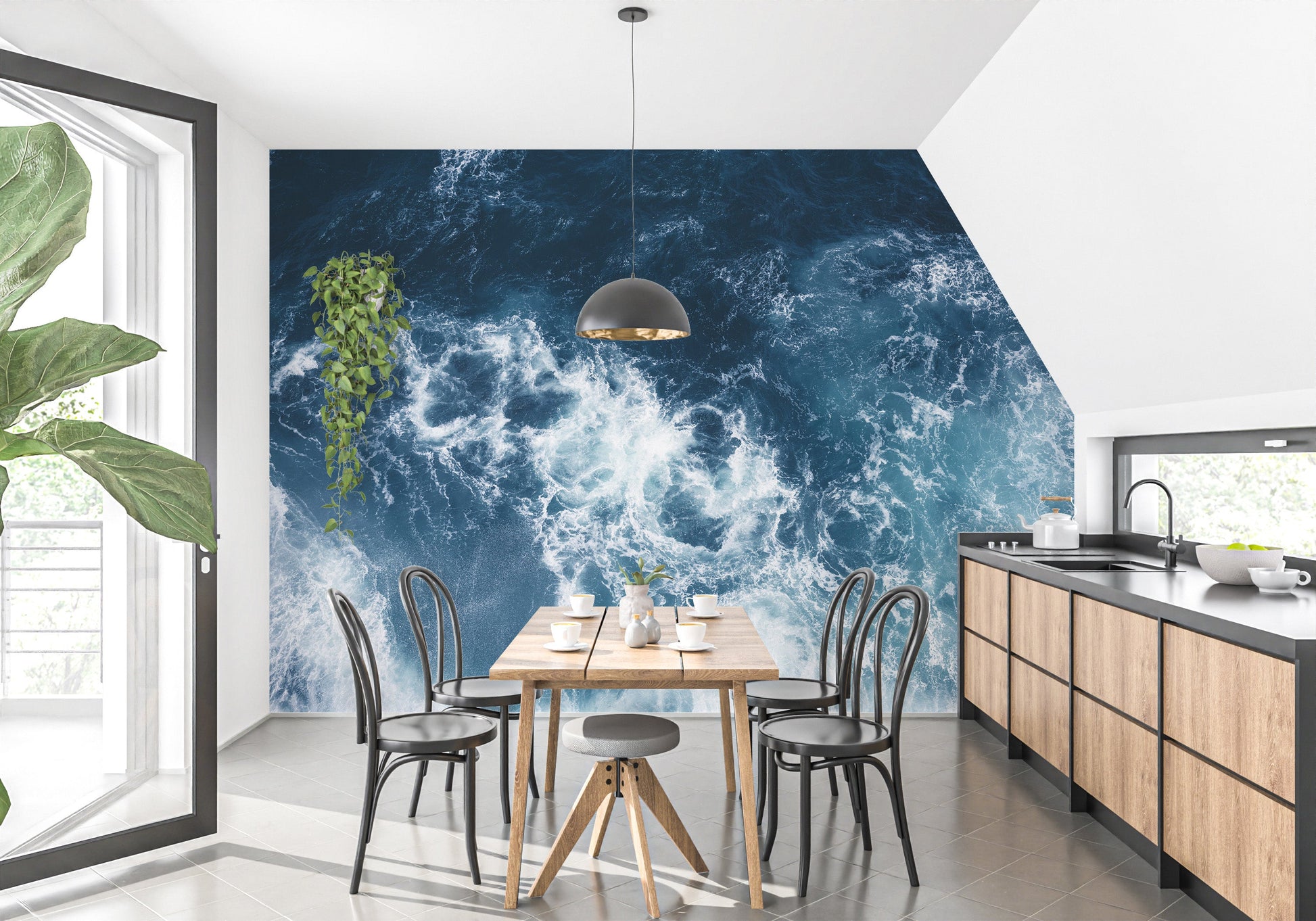 Blue Water Wallpaper Mural - Giffywalls