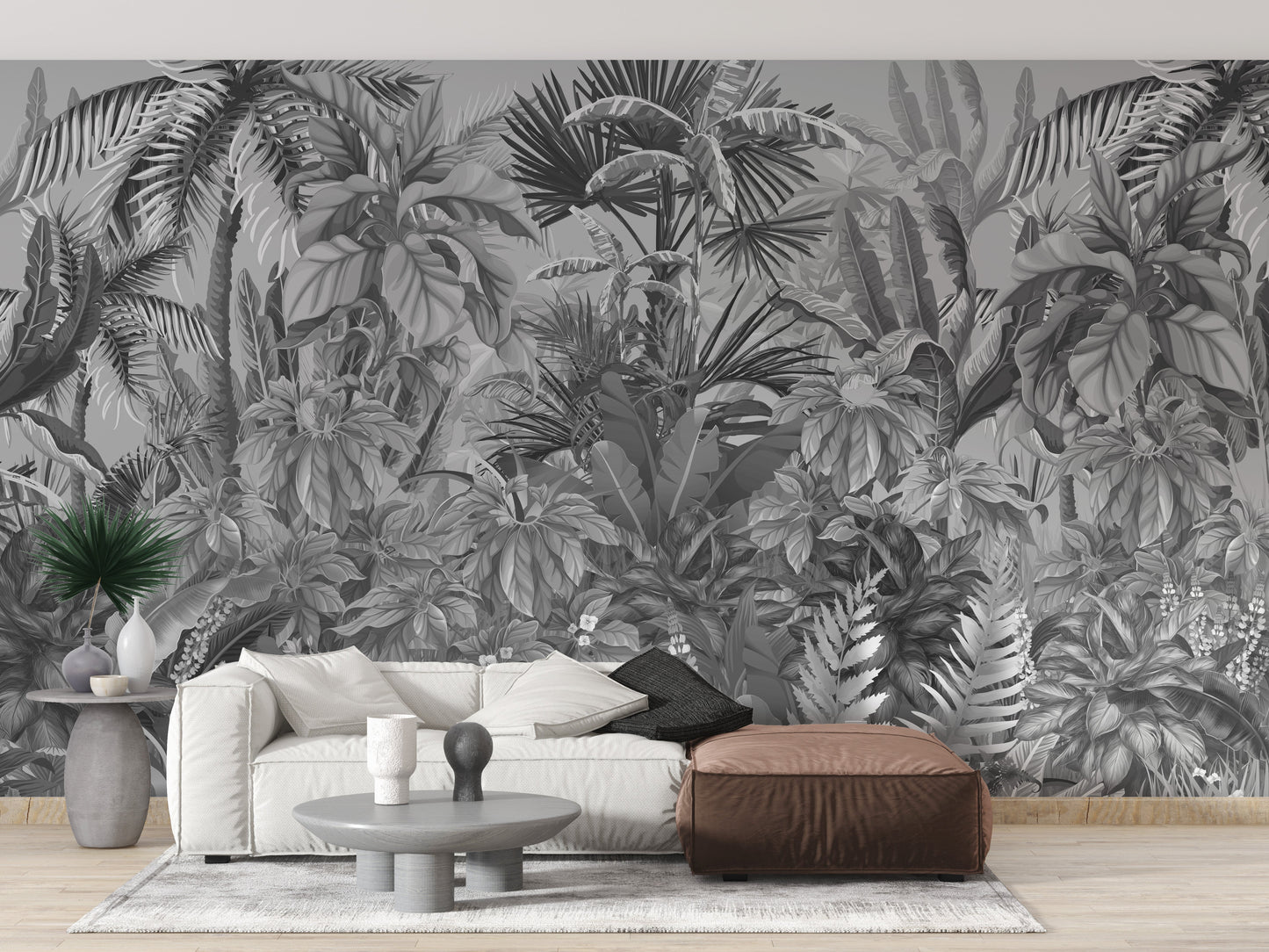 Botanical plant life mural for interiors
