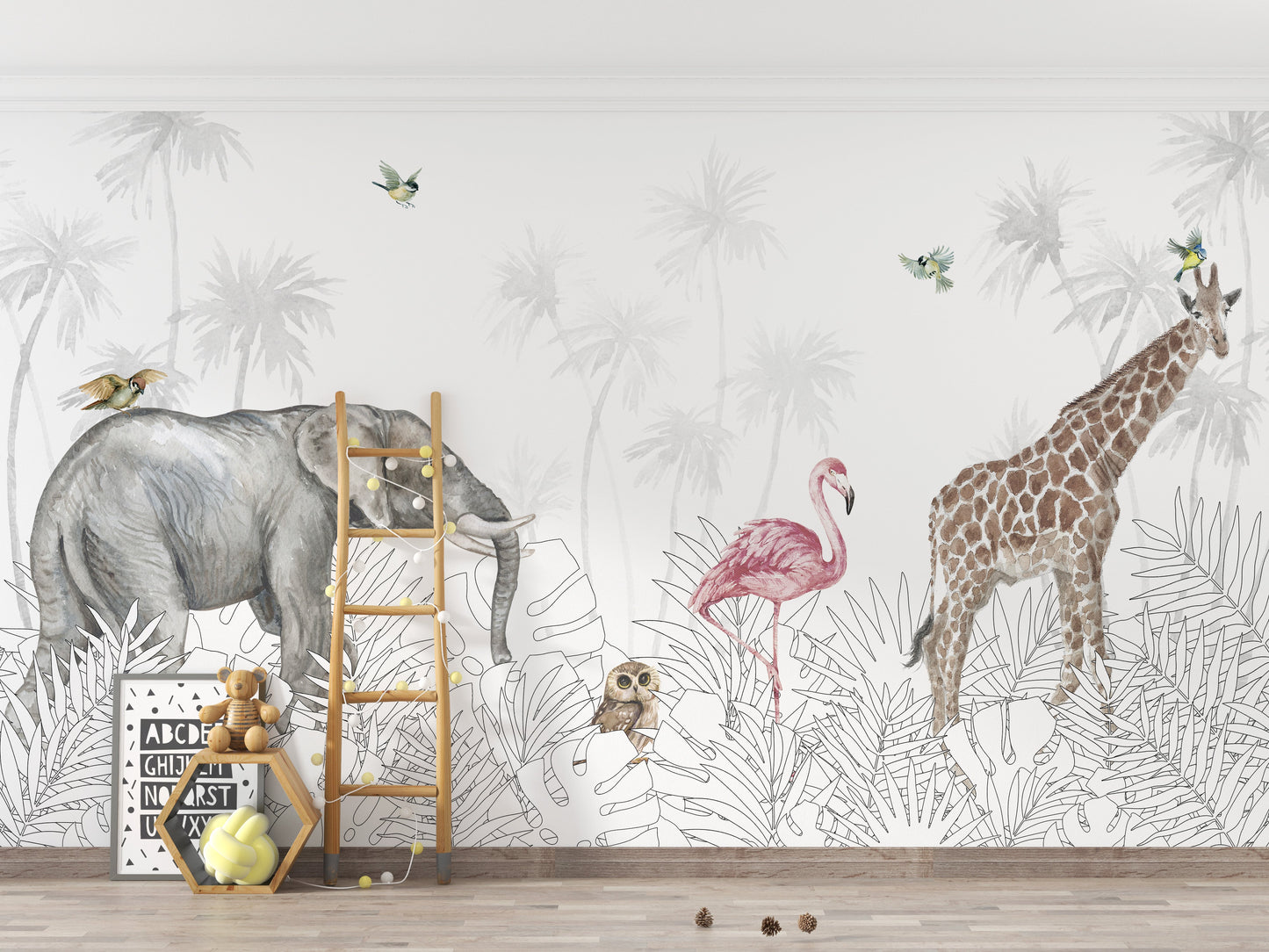 Feral Fauna Woods Wallpaper Mural - Giffywalls