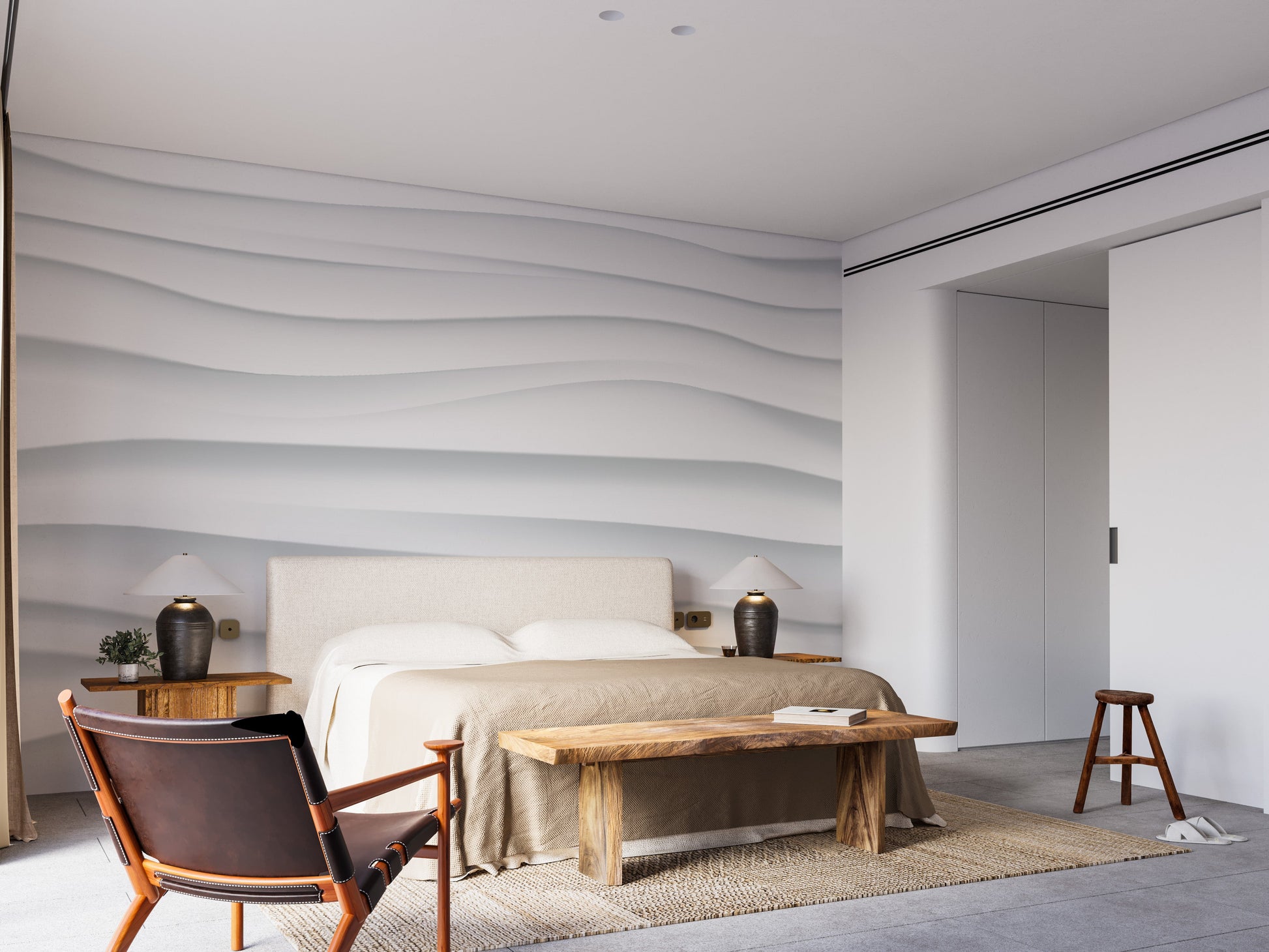 Wave Motif Wallpaper Mural - Giffywalls