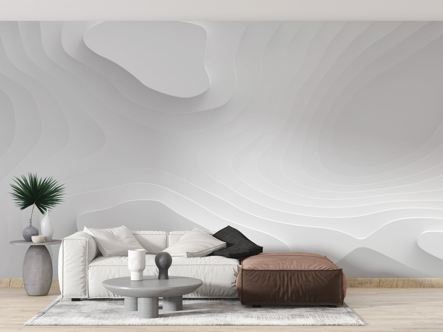 Crumbled White Paper Wallpaper Mural - Giffywalls