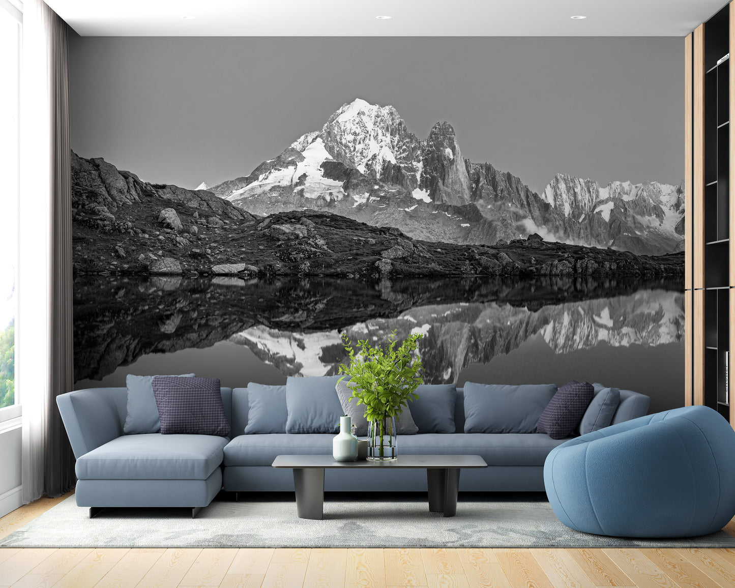 Black & White Landscape Mountain Wallpaper - Giffywalls